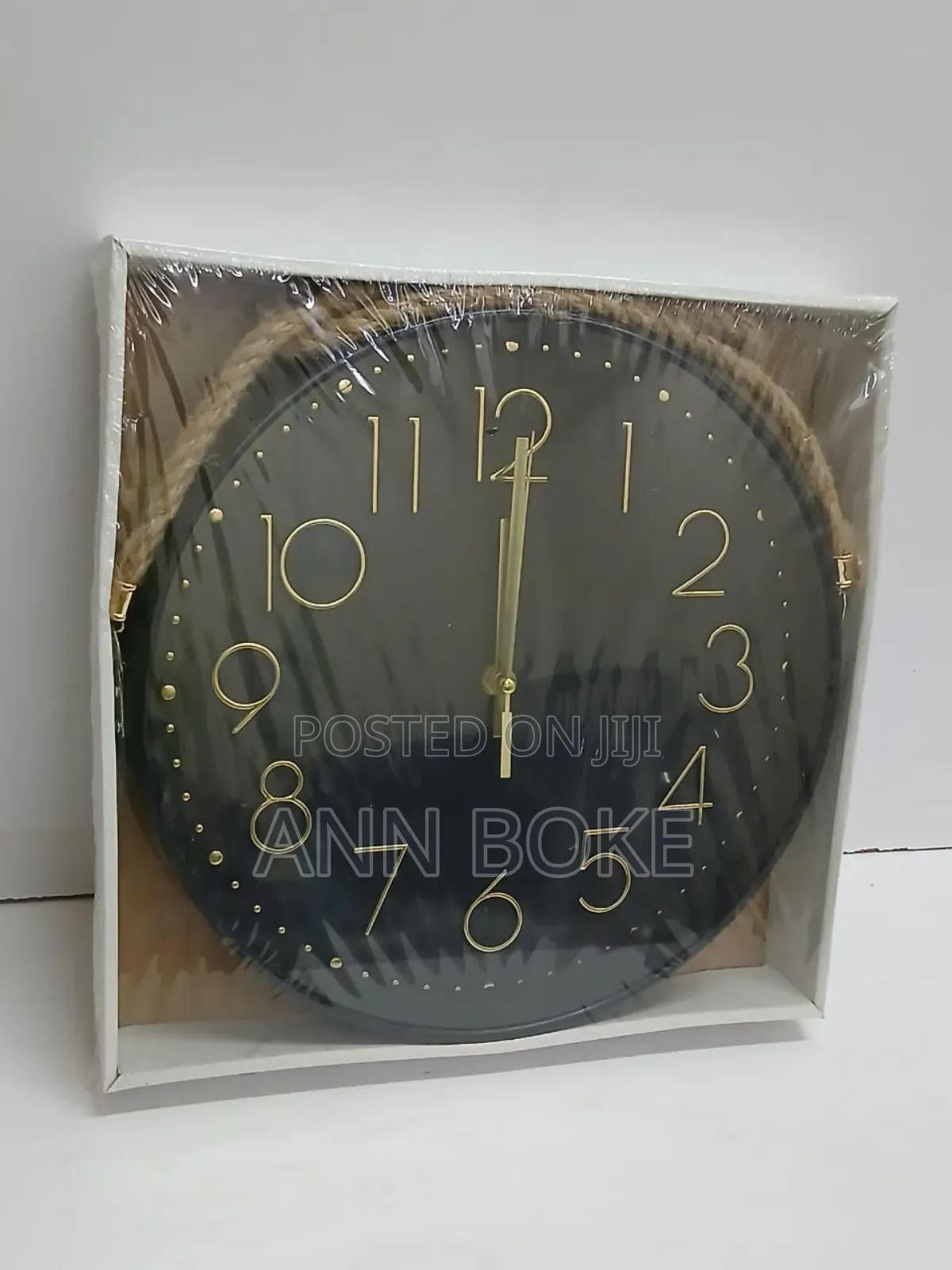 Quartz Wall Clock 3ocm Diameter Black White Available Gold Ring
