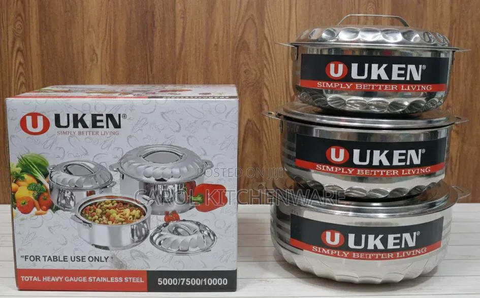 3 PCS Stainless Steel Uken Hot Pot