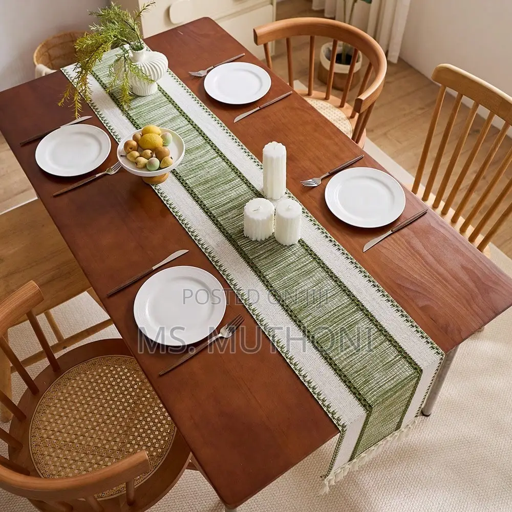 Aesthetic Nordic Boho Striped Table Runners