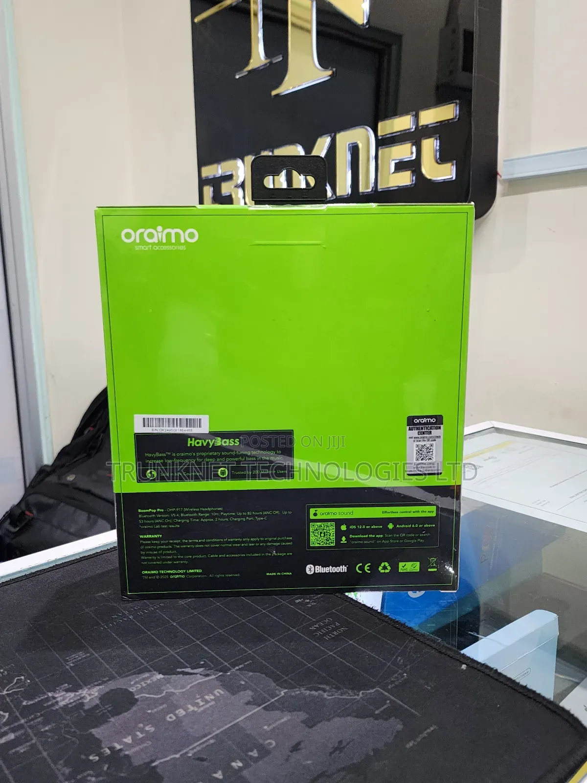 Oraimo Boompop Pro (Ohp-917) Hybrid Anc Over-Ear Wireless Headphones