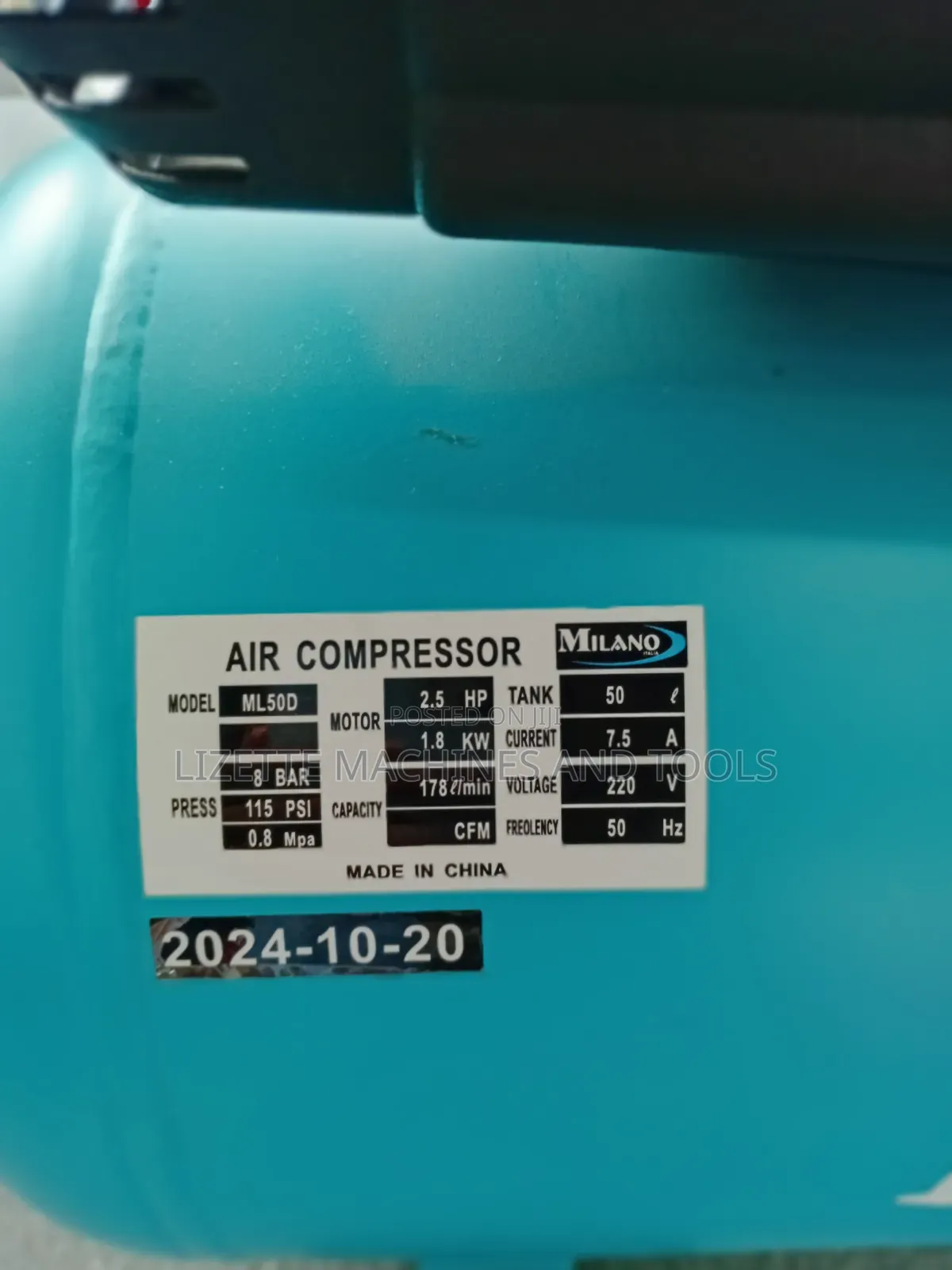 50l Milano Italia Direct Electric Air Compressor