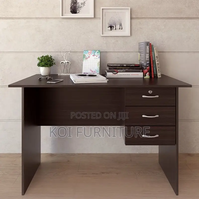 Office Desk; 1.2 Meters Rich Wooden Home Office Lockable Home Desk
