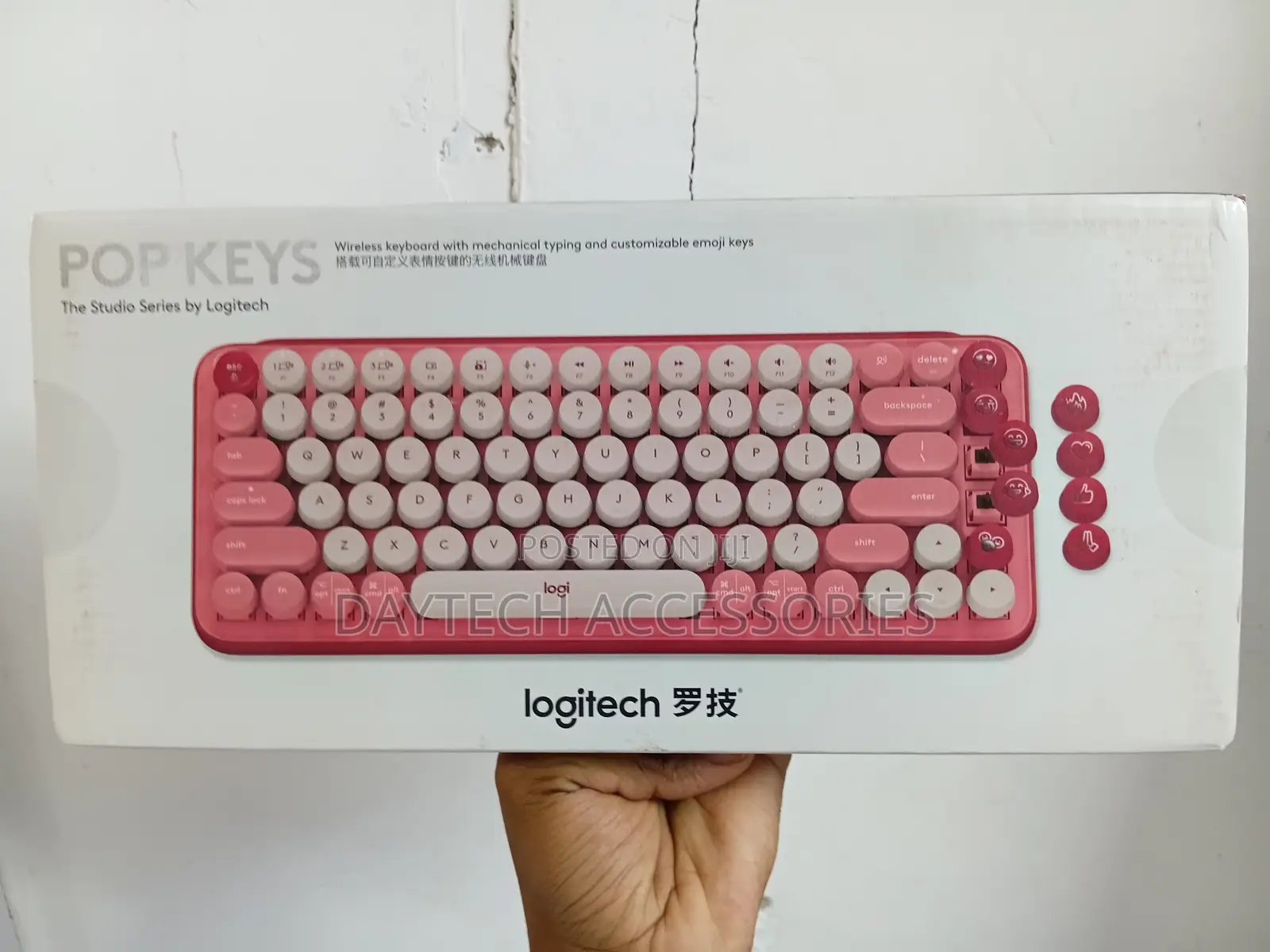 Logitech Pop Keys Wireless Mechanical Keyboard With Emoji Keys - Pink