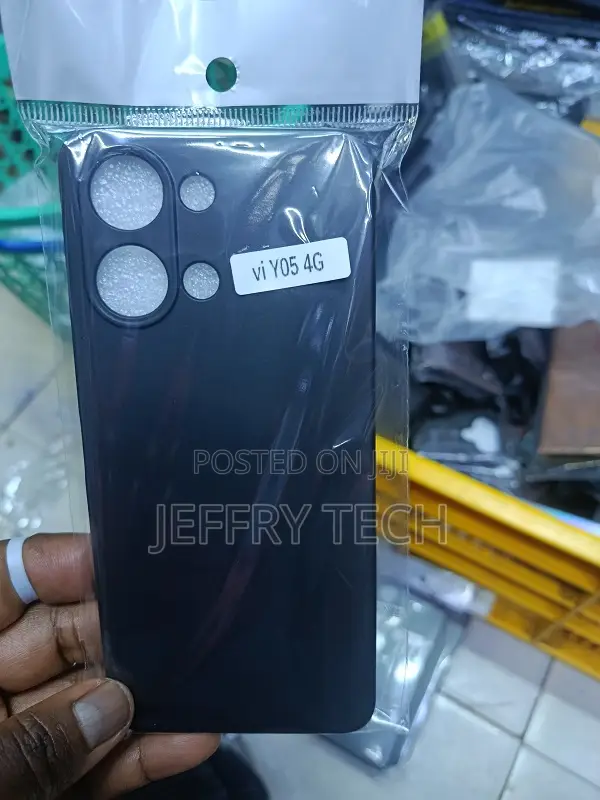 Black Silicone Phone Case for a Vivo Y05 4g Smartphone.