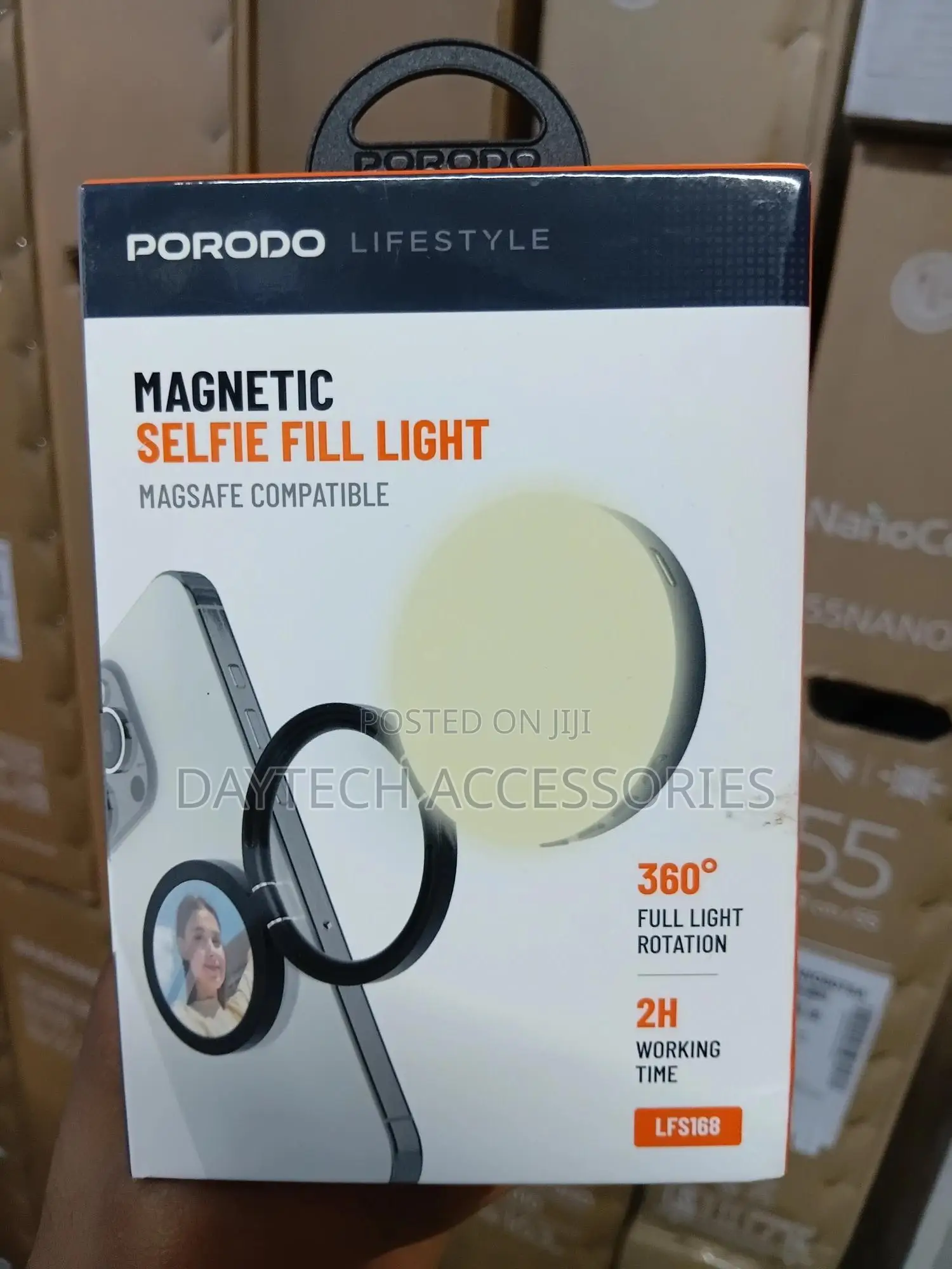 Porodo Lifestyle Magnetic Selfie Fill Light - Black | Pd-Lfst168-Bk