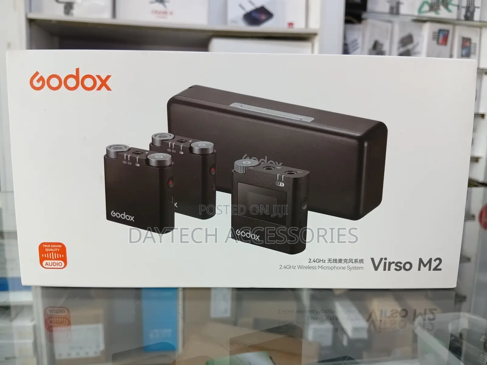 The Godox Virso M2 2.4ghz Wireless Microphone System.