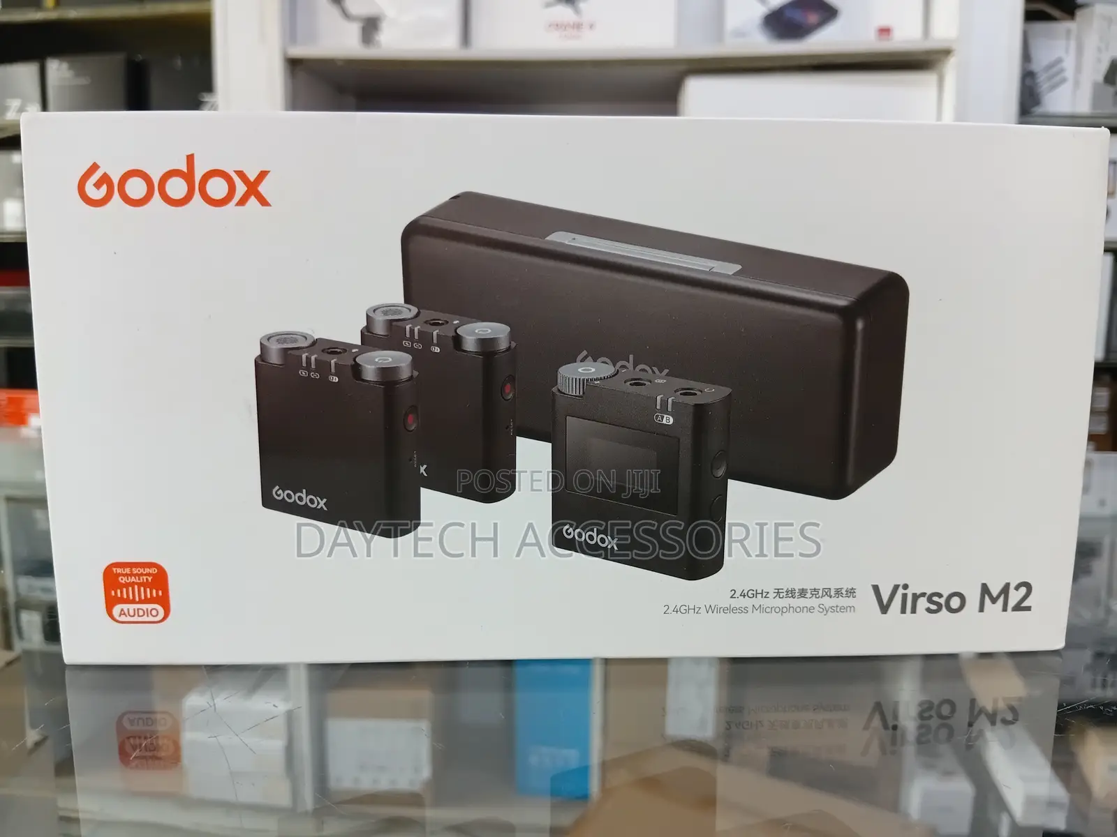 The Godox Virso M2 2.4ghz Wireless Microphone System.