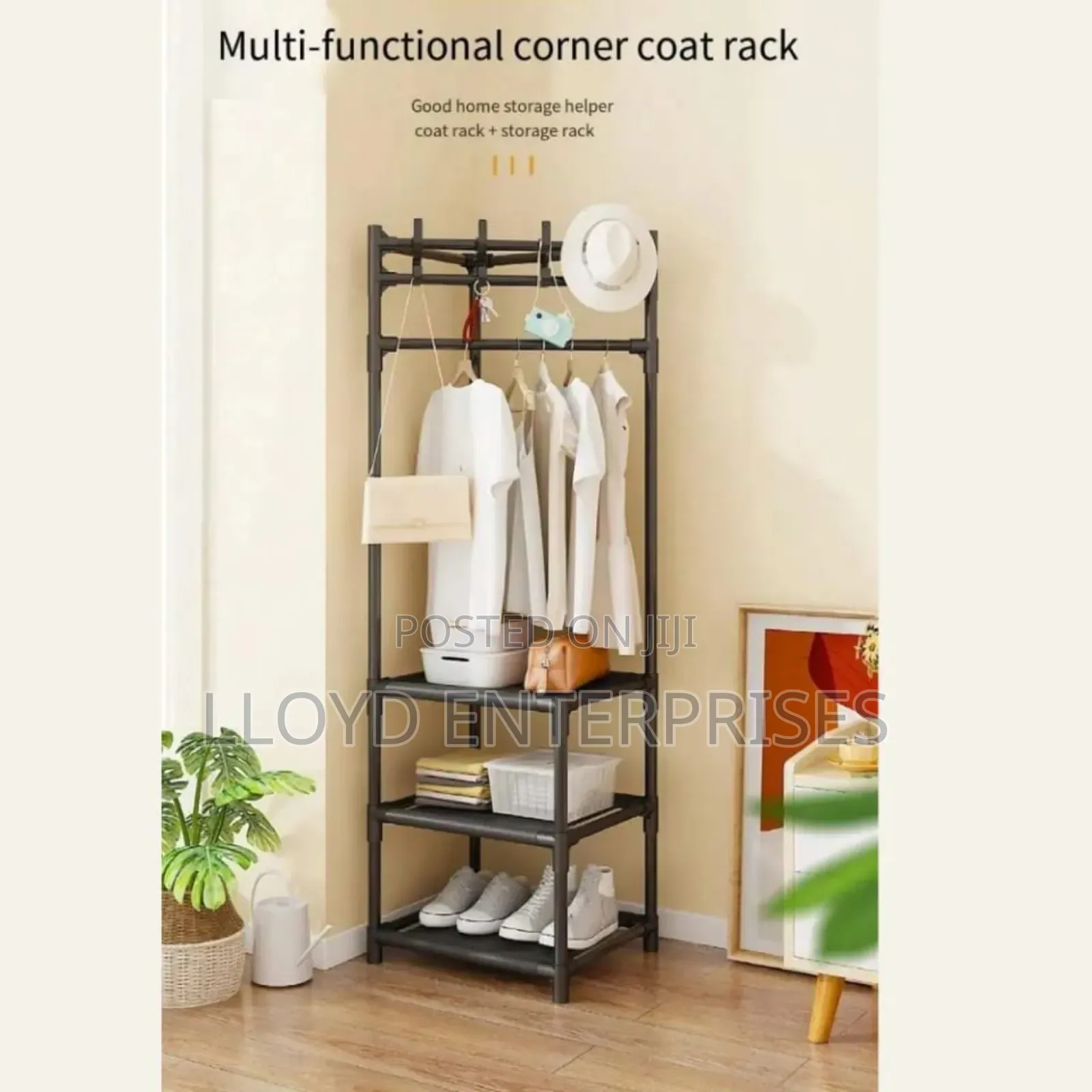 Multi Functional Corner Coat Rack