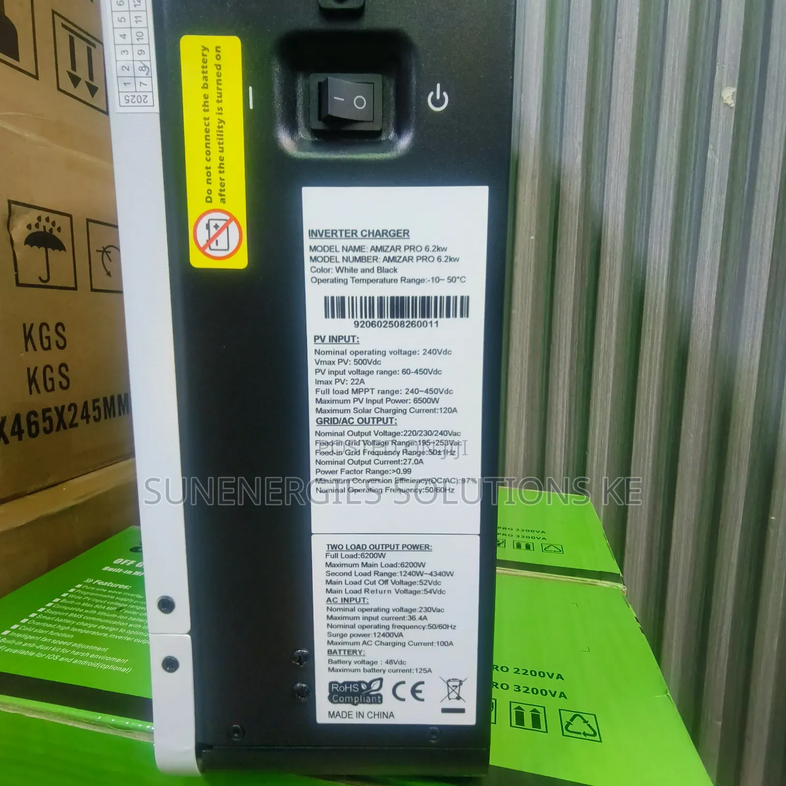 6.2kw 48v Amizar Hybrid Inverter