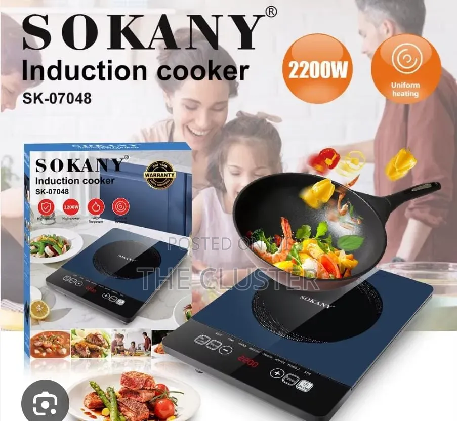 *Sokany Single Plate Electric Cooker Induction Cooker Sk-07048 220w-