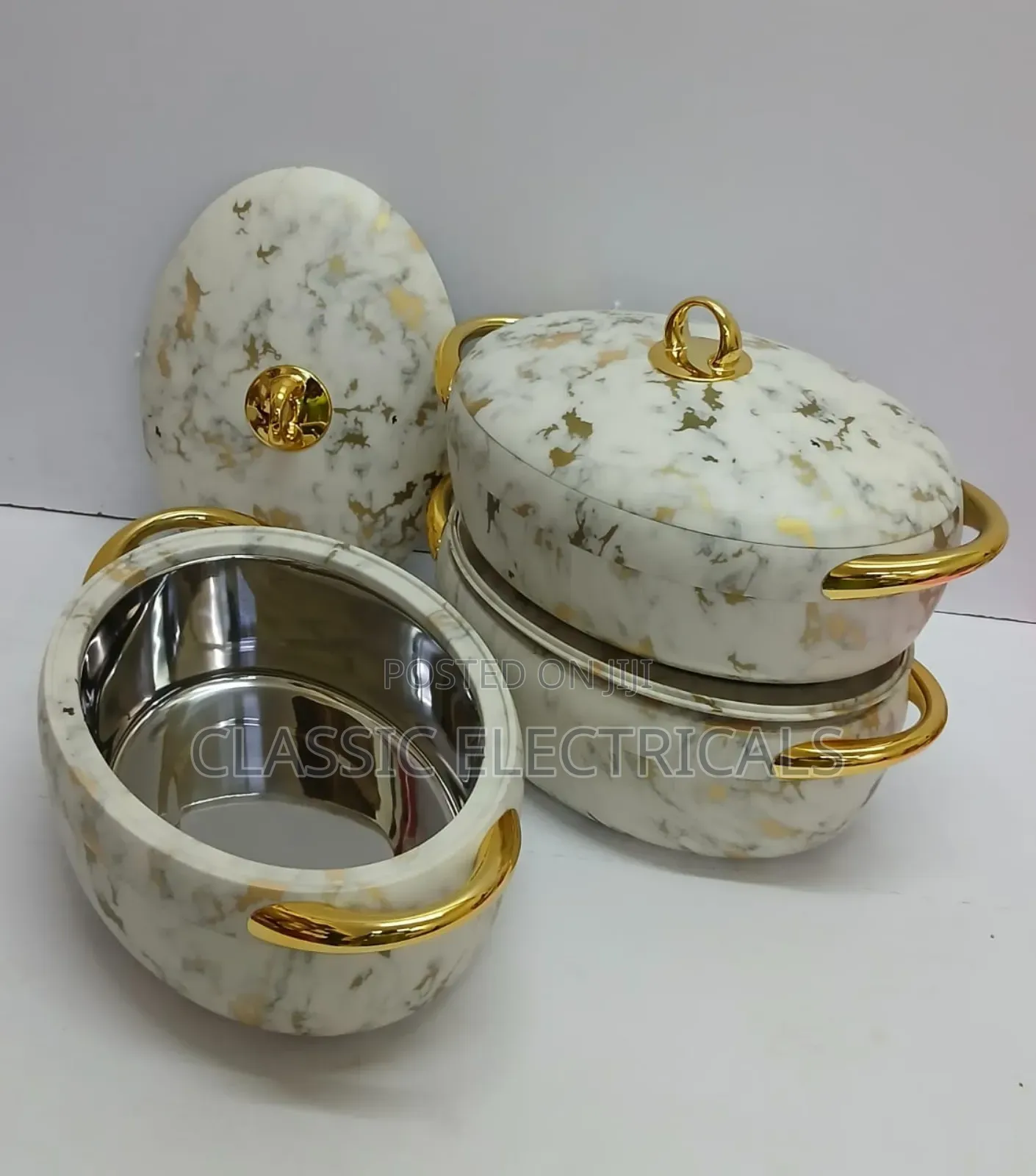 *Nordic Insulated Hotpots Marble Effect* Black and White Colour Av
