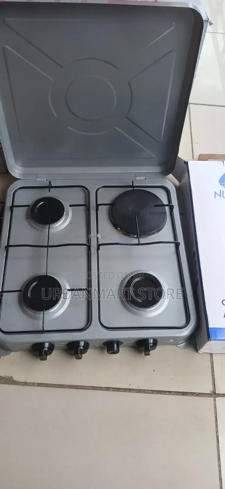 Nunix 3+1 Tabletop Cooker (3 Gas + 1 Electric)