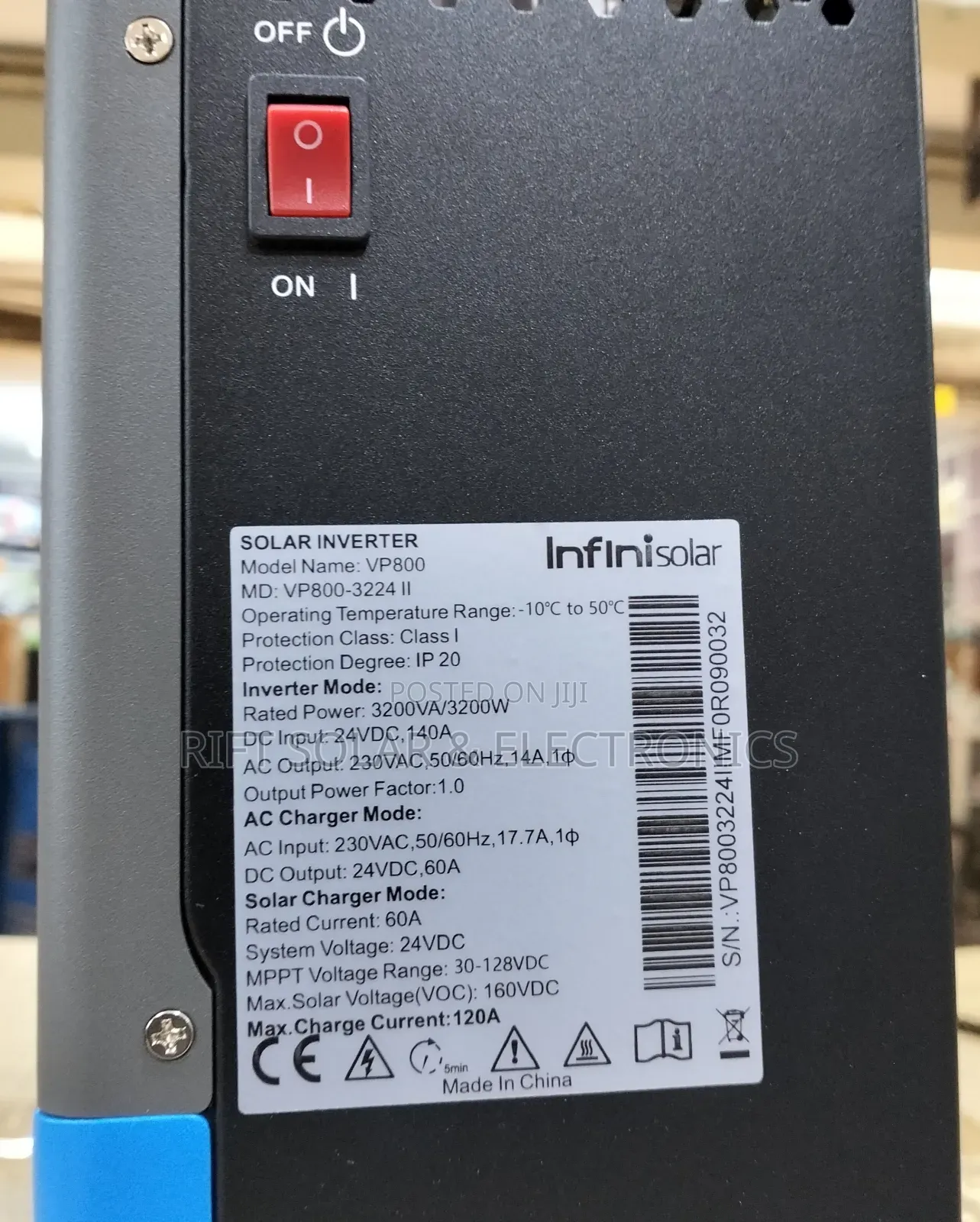 3.2kva - 24v Infinisolar Hybrid Solar Inverter 60a MPPT and 160 Voc