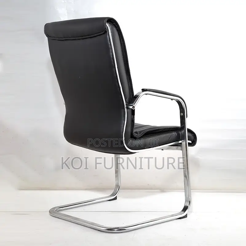 Office Chairs; Leather Office Seat With Sled Base