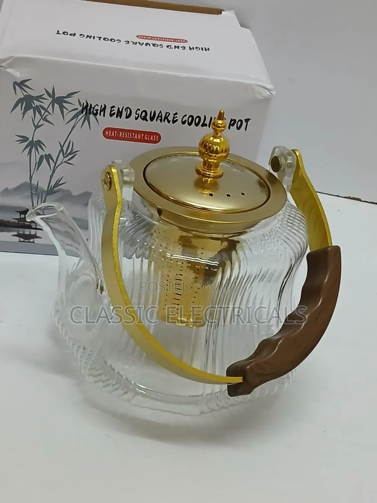 *Heat Resistant Glass Teapot With Infuser
