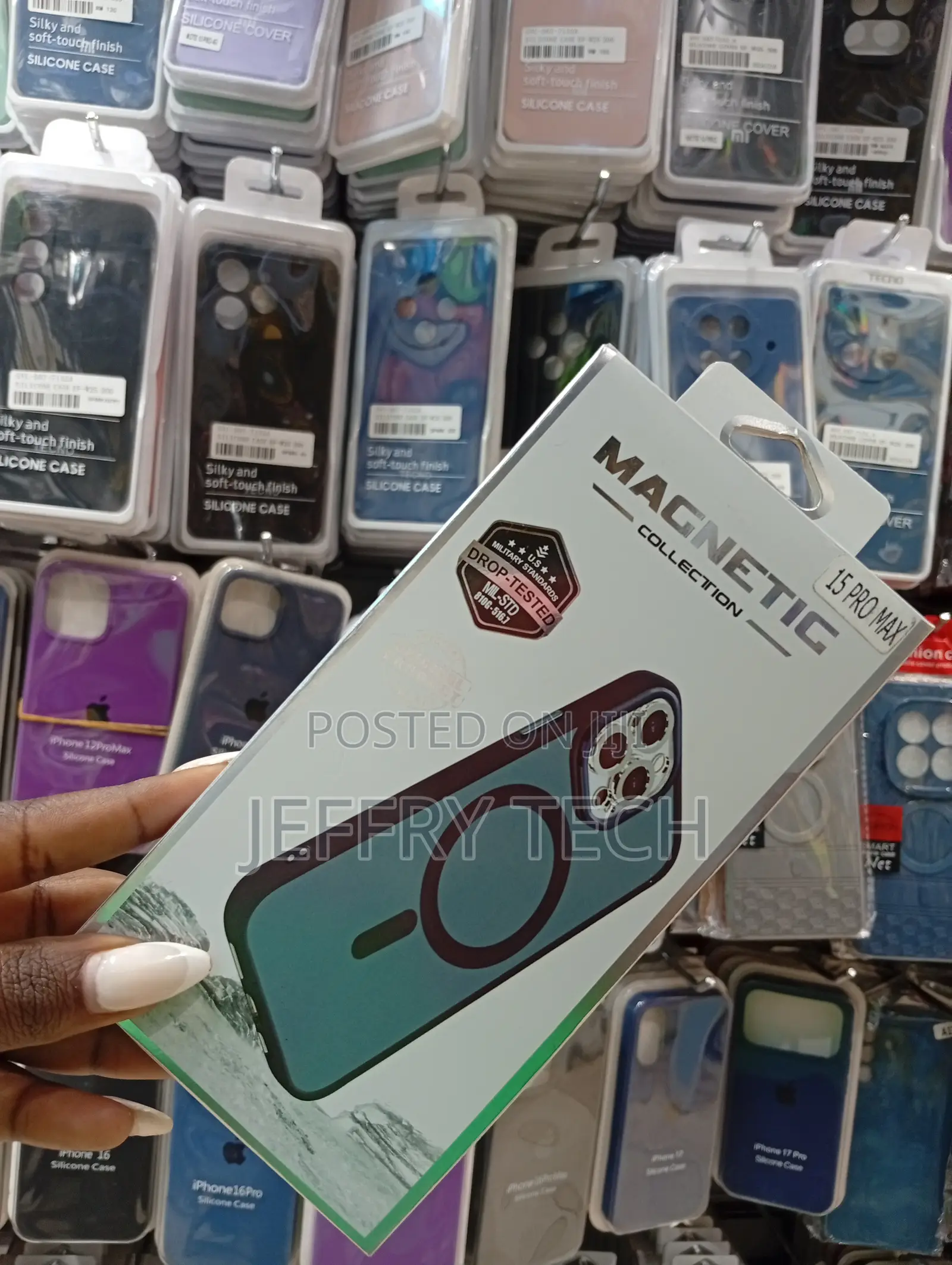 Silicone Magnetic Case for an iPhone 15 Pro Max