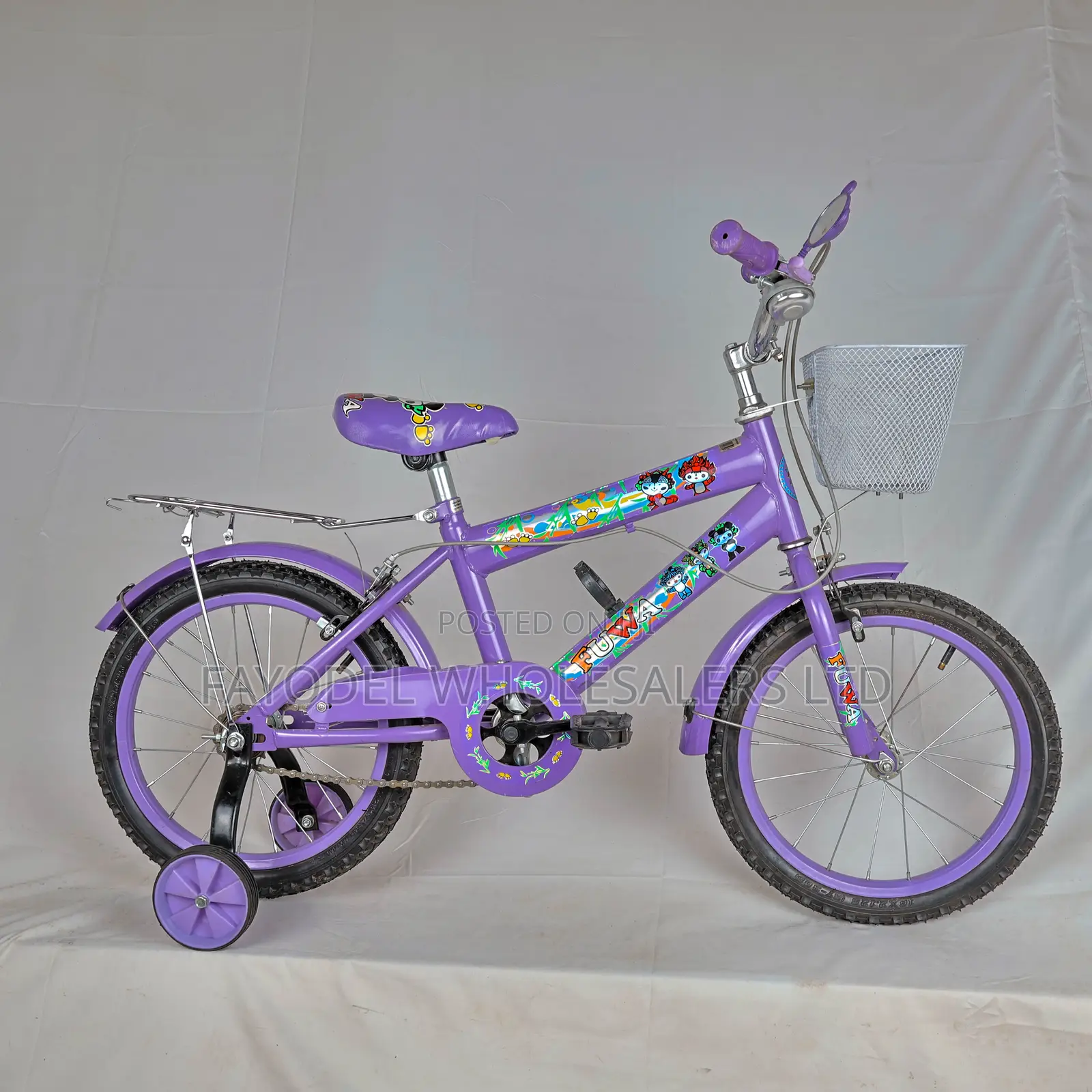 Fuwa Kids Bike Size 16 Purple With Basket