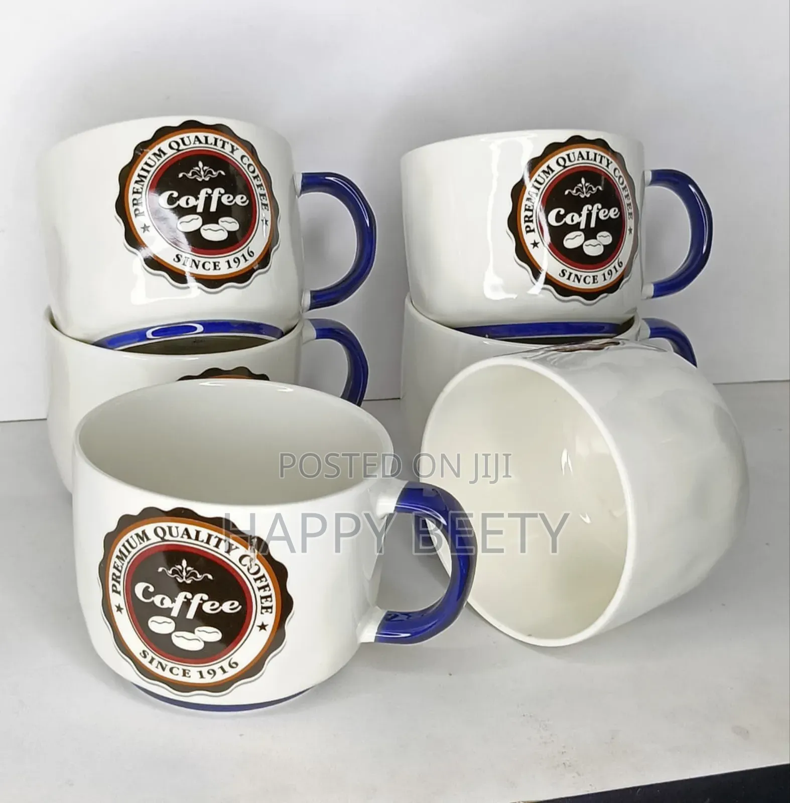 *Premium Ceramic Cups (Set of 6)