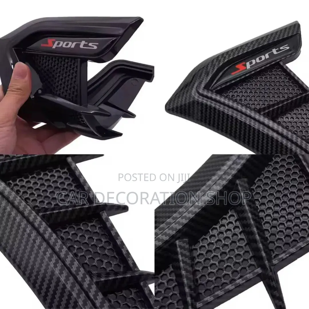 Universal 2pc Set Sport Stickon Side Car Wing Air Vent Decor