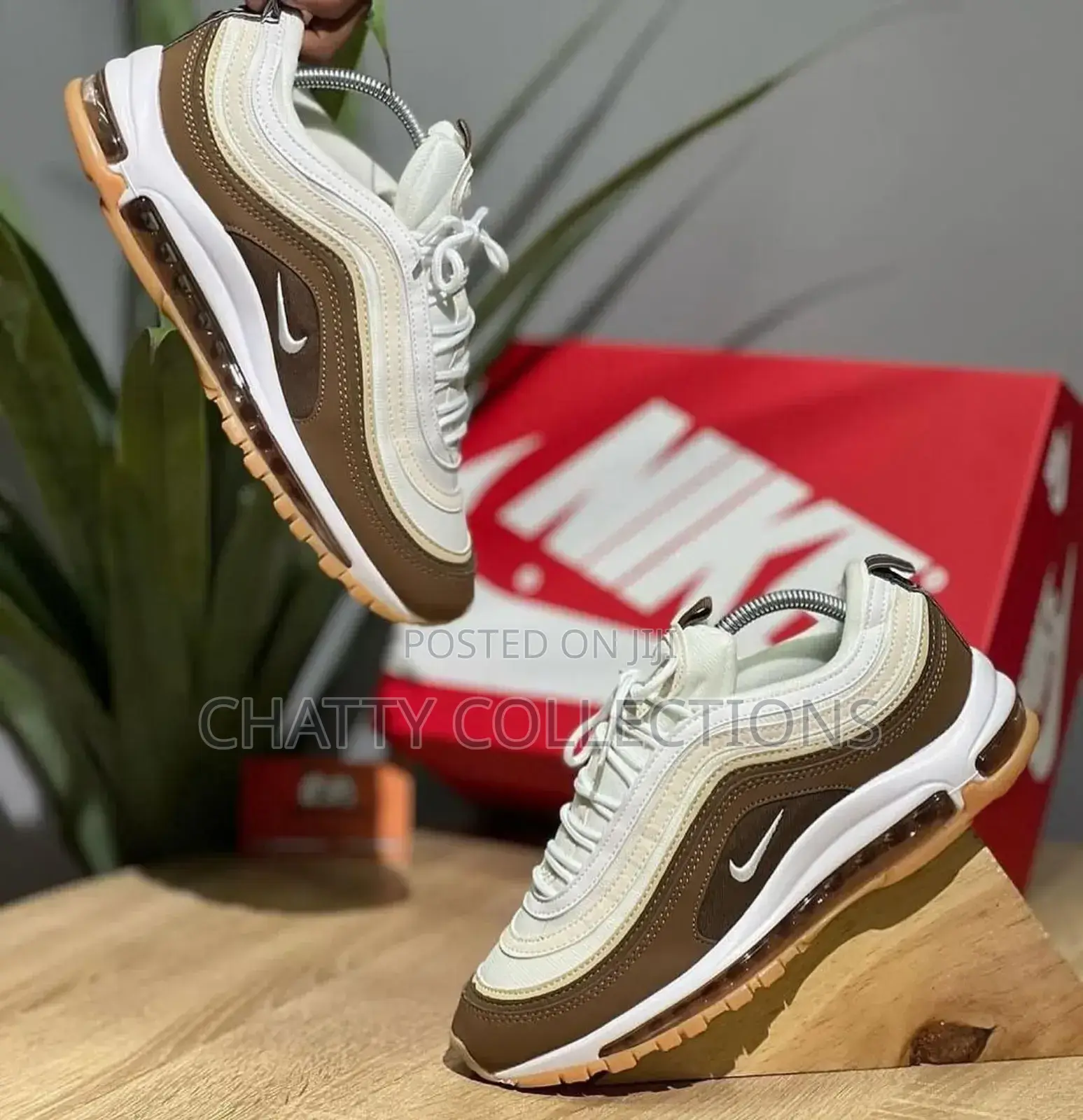 Brown Unisex Airmax 97 Sneakers Size 38 to 45