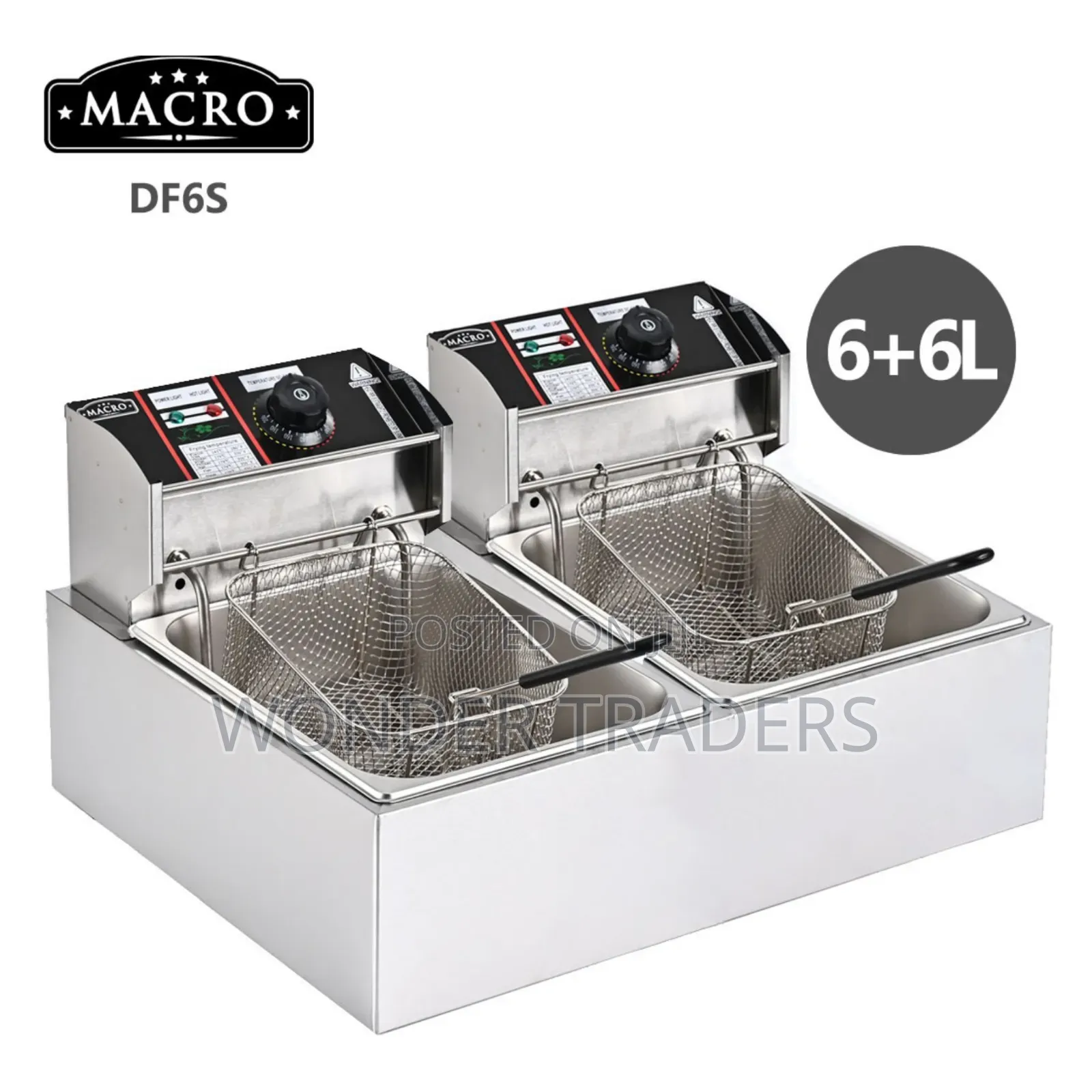 Macro Double Deep Fryer 12litres