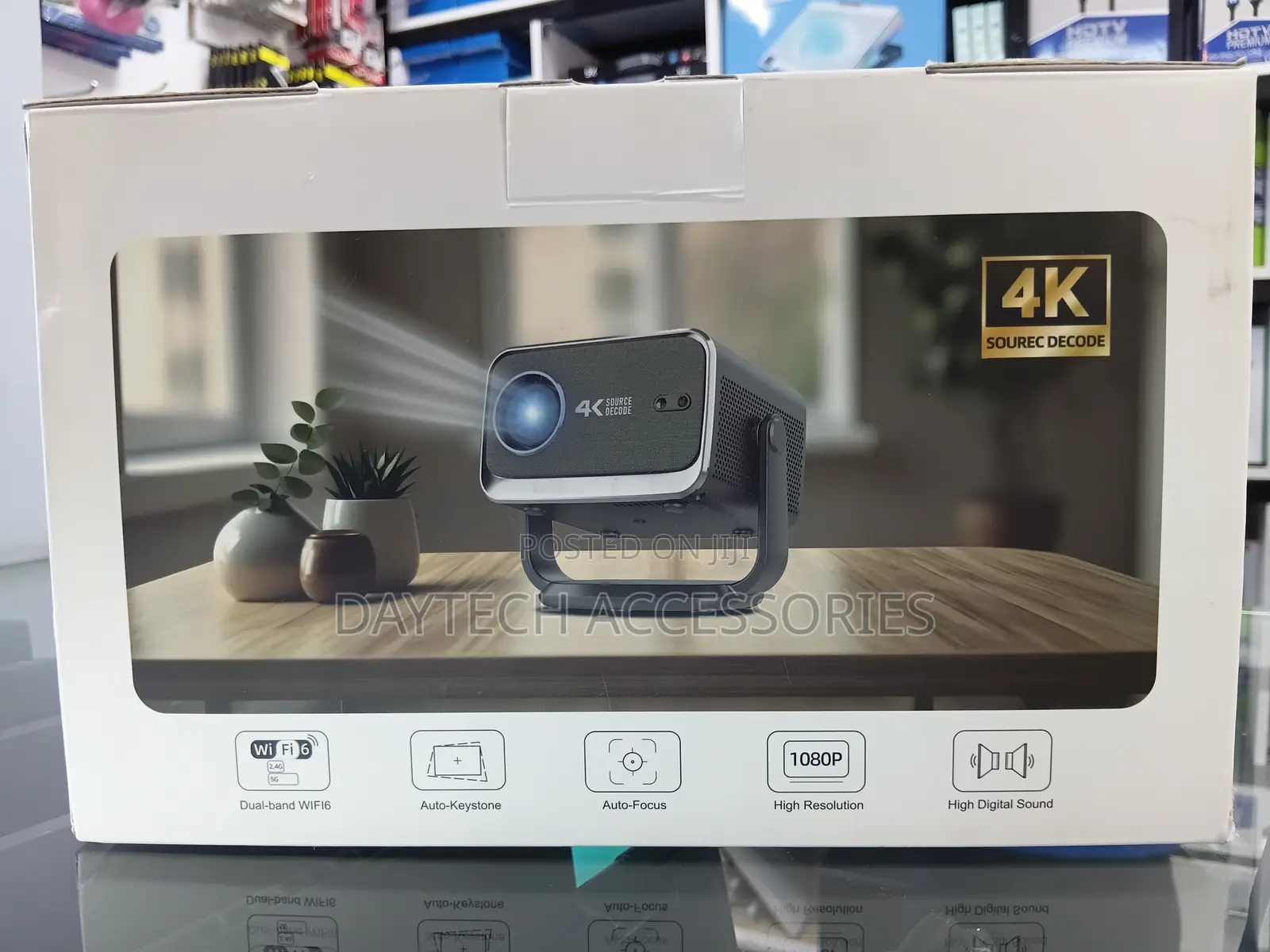Cacacol P20 Pro Smart Projector With Wifi 6 and Bluetooth - Black