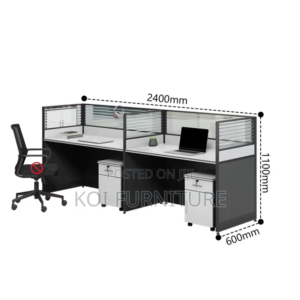 Workstations; Two Users Straight Office Executive Workstation