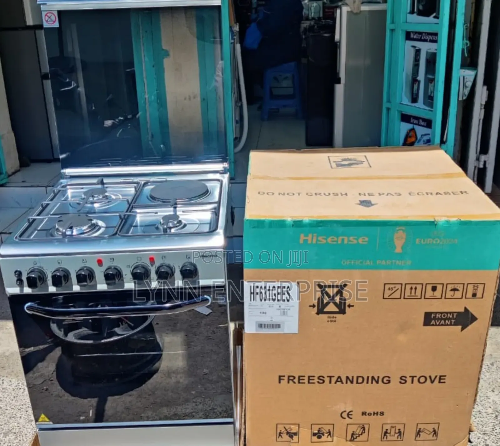 *Hisense 60x60 Cooker 3gas 1electric With Gas Sensor