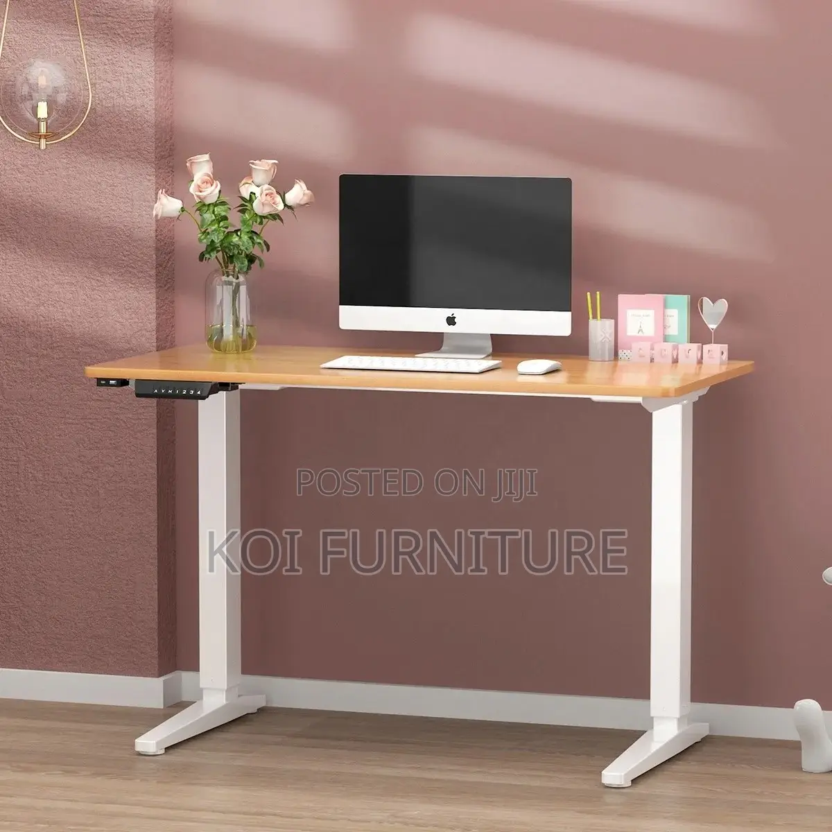 Office Desk; 1.4 Meters Modern Electric Sit Standing Workspaces Desk