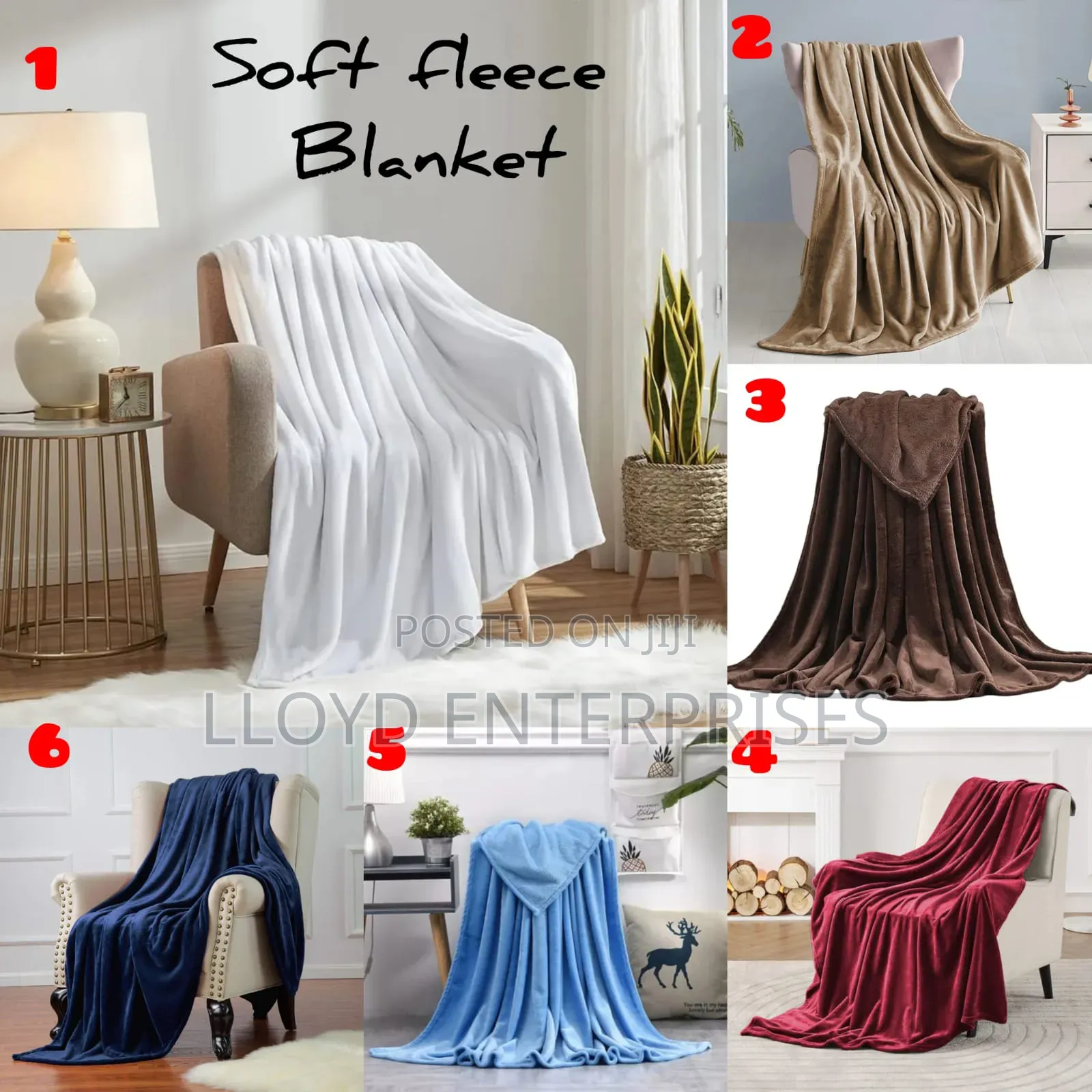 6x6 Soft Fleece Blankets