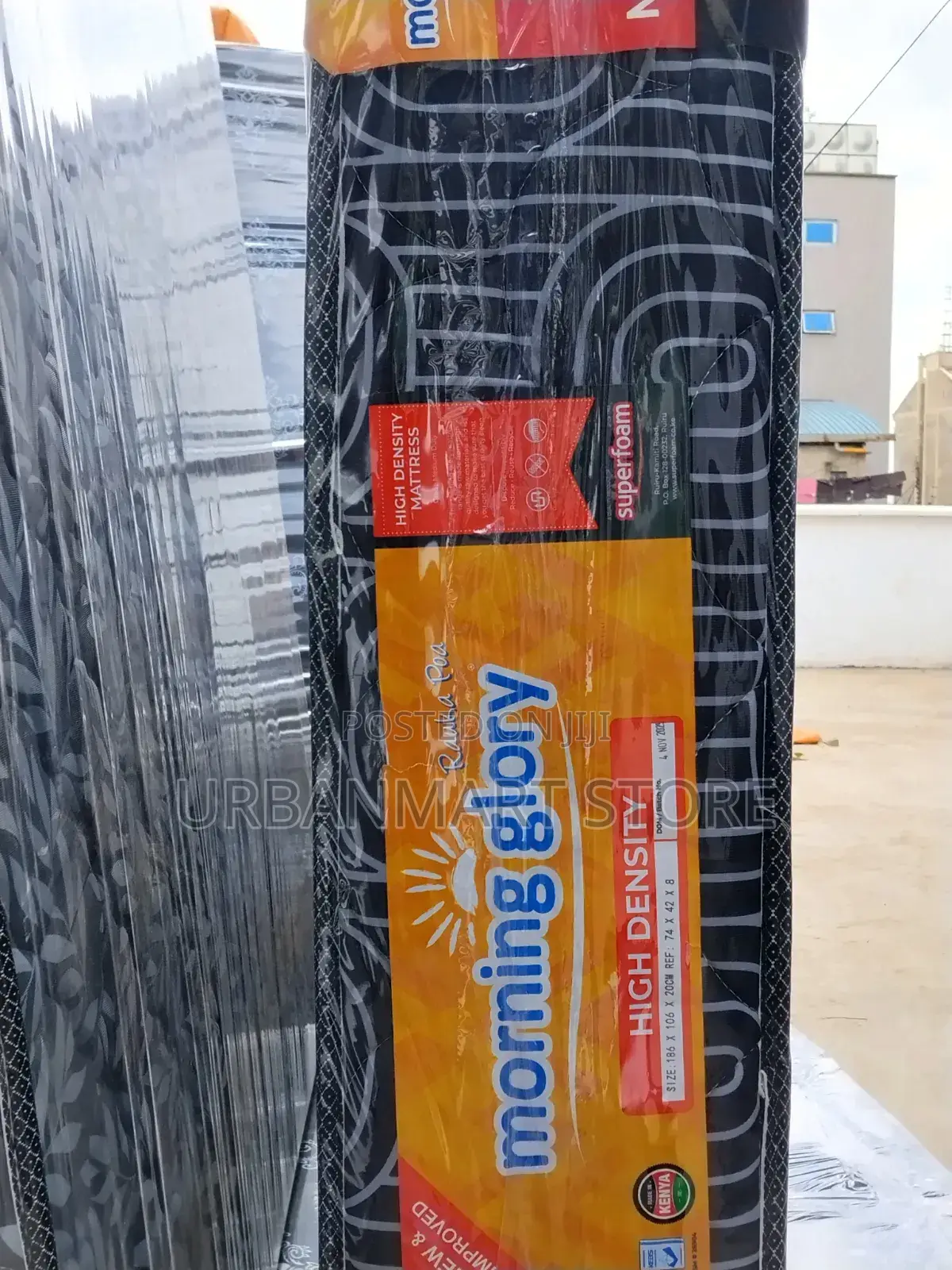 Morning Glory Foam Mattress 3 1⁄2 × 6 by 8 Quilted High Density