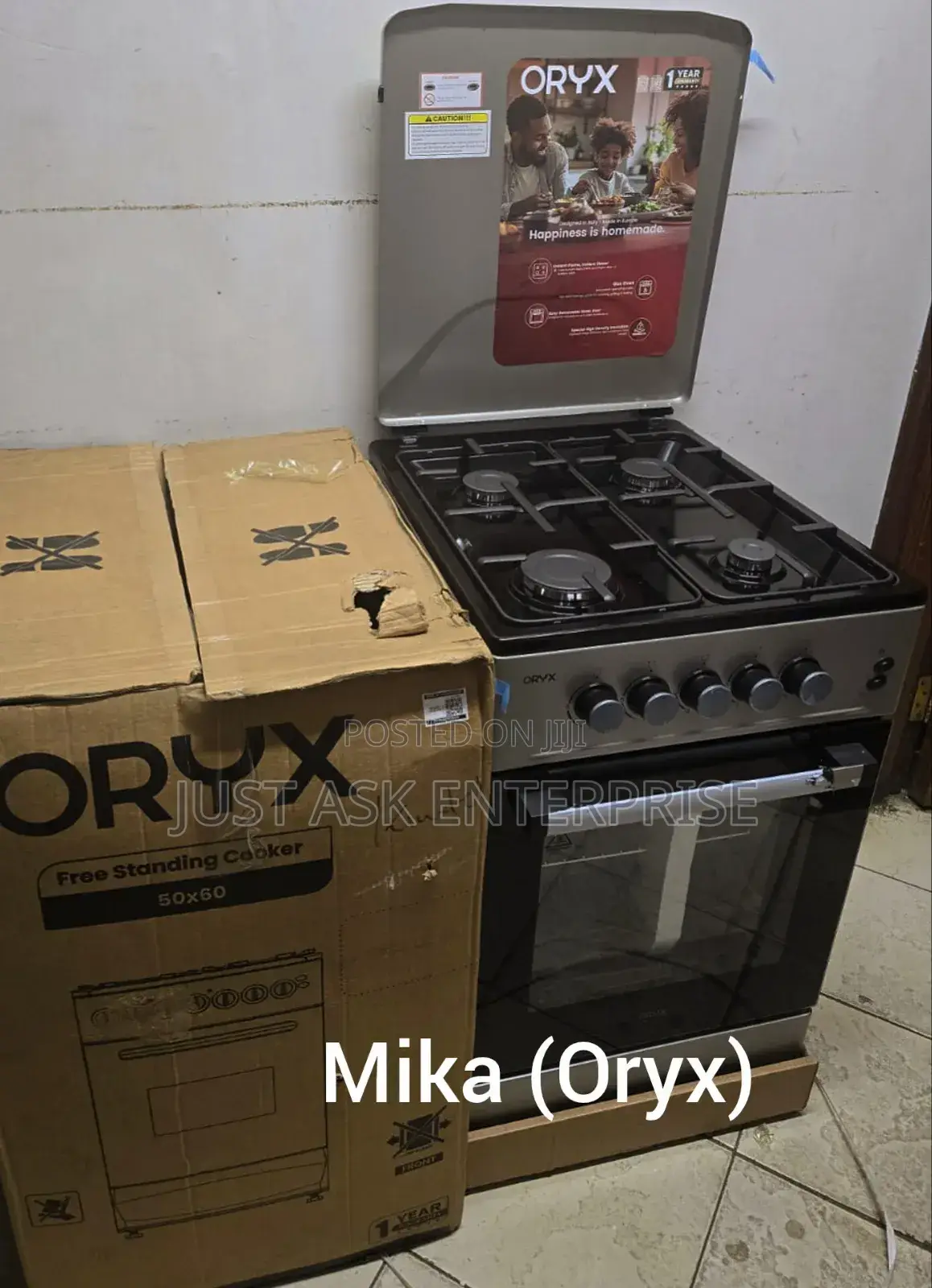 Full Gas Mika Standing Gas Cooker - 50 by 60