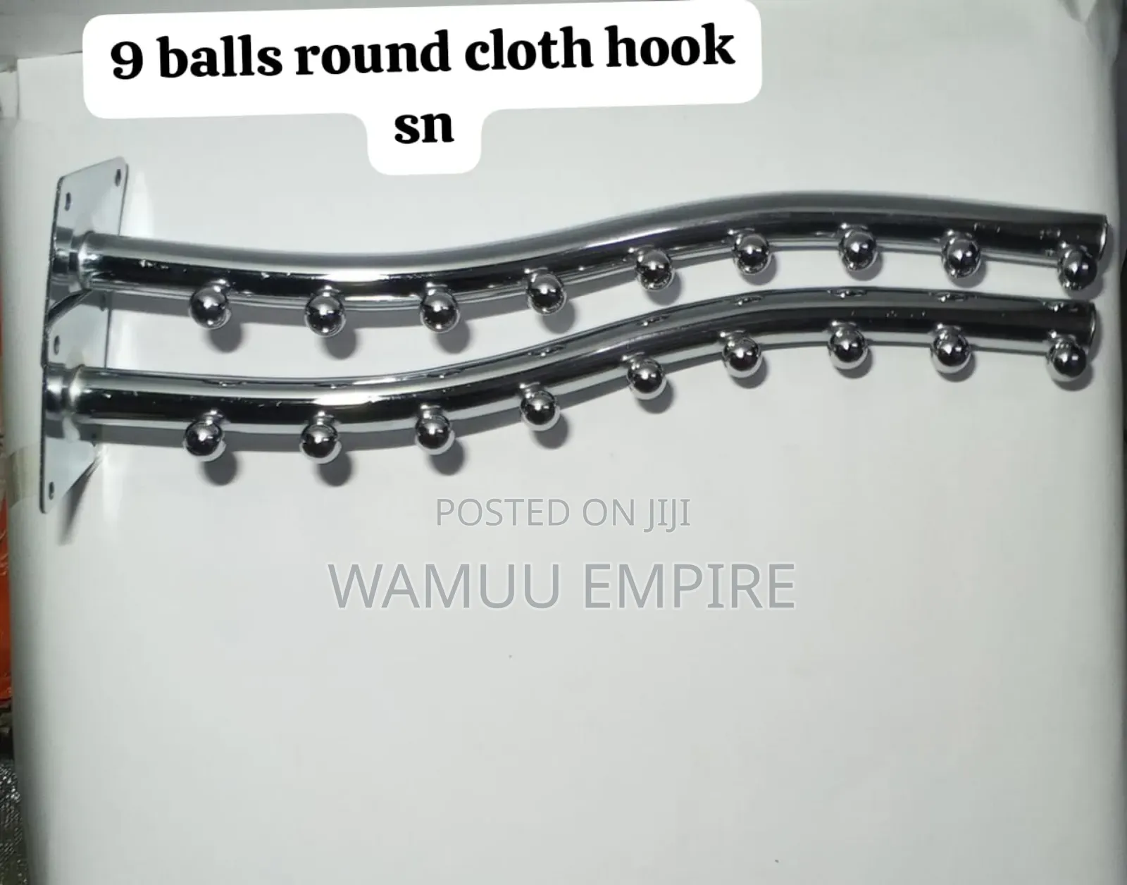 9 Balls Stainless Stainless Steel Wall-Mounted Display Hook Rai