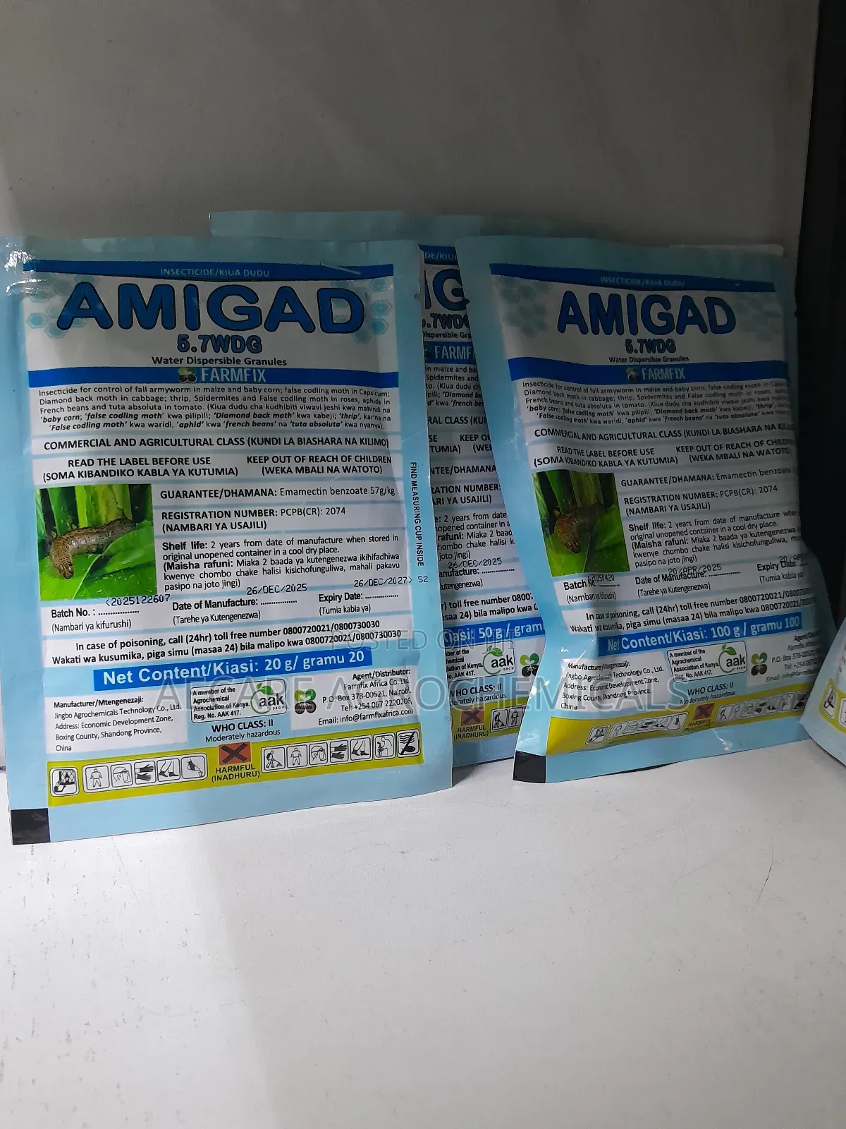 Amigad 5.7wdg Fall Armyworms Insecticide 10g, 20g, 50g, 100g,500g,1kg