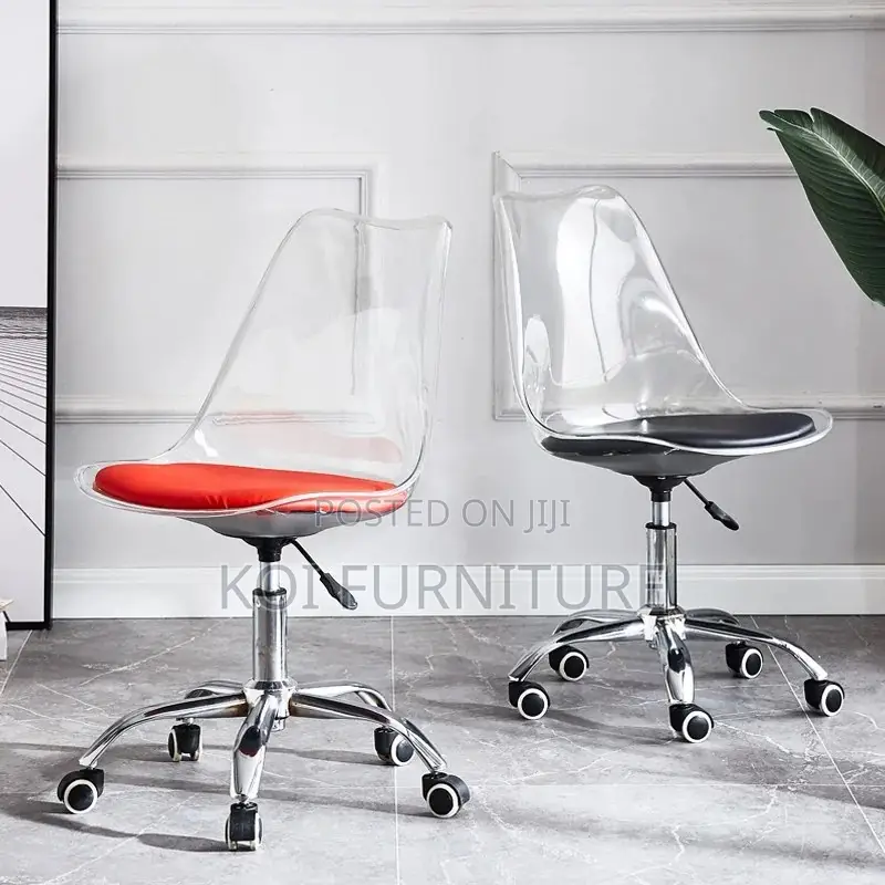 Dining Chairs; Swvel Clear Dining Transparent Chair
