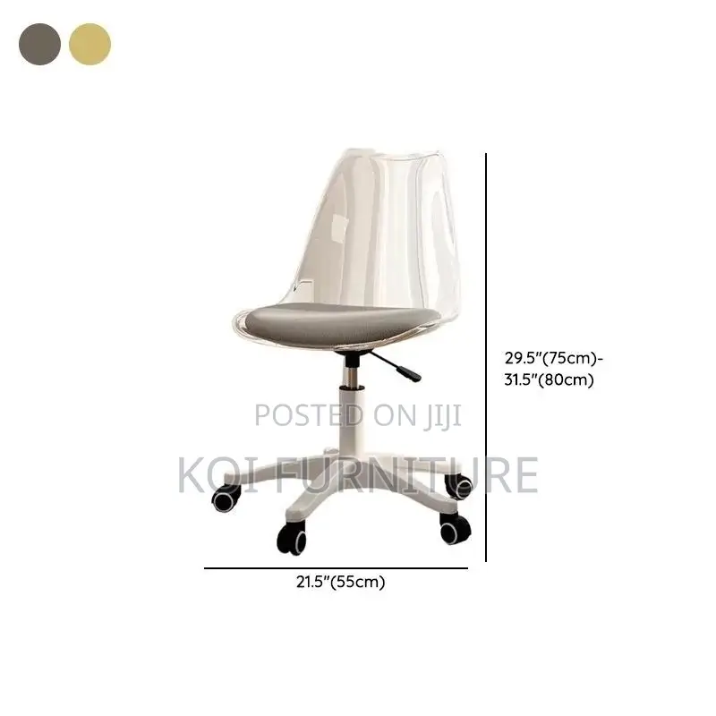 Dining Chairs; Swvel Clear Dining Transparent Chair
