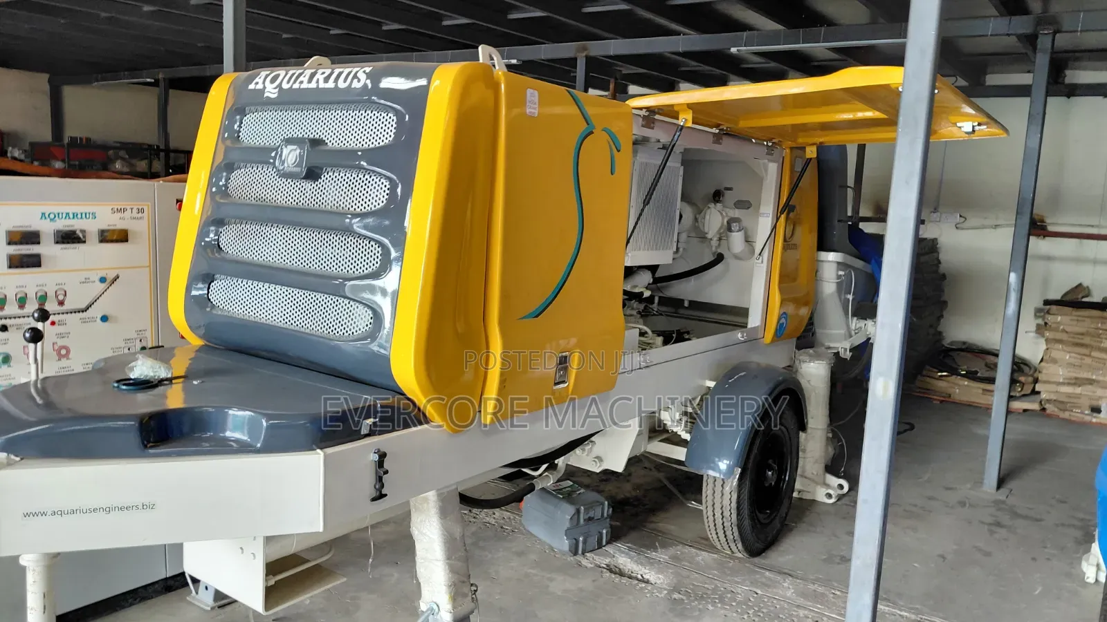 Diesel Powered Aquarius Concrete Pumping Equipment.