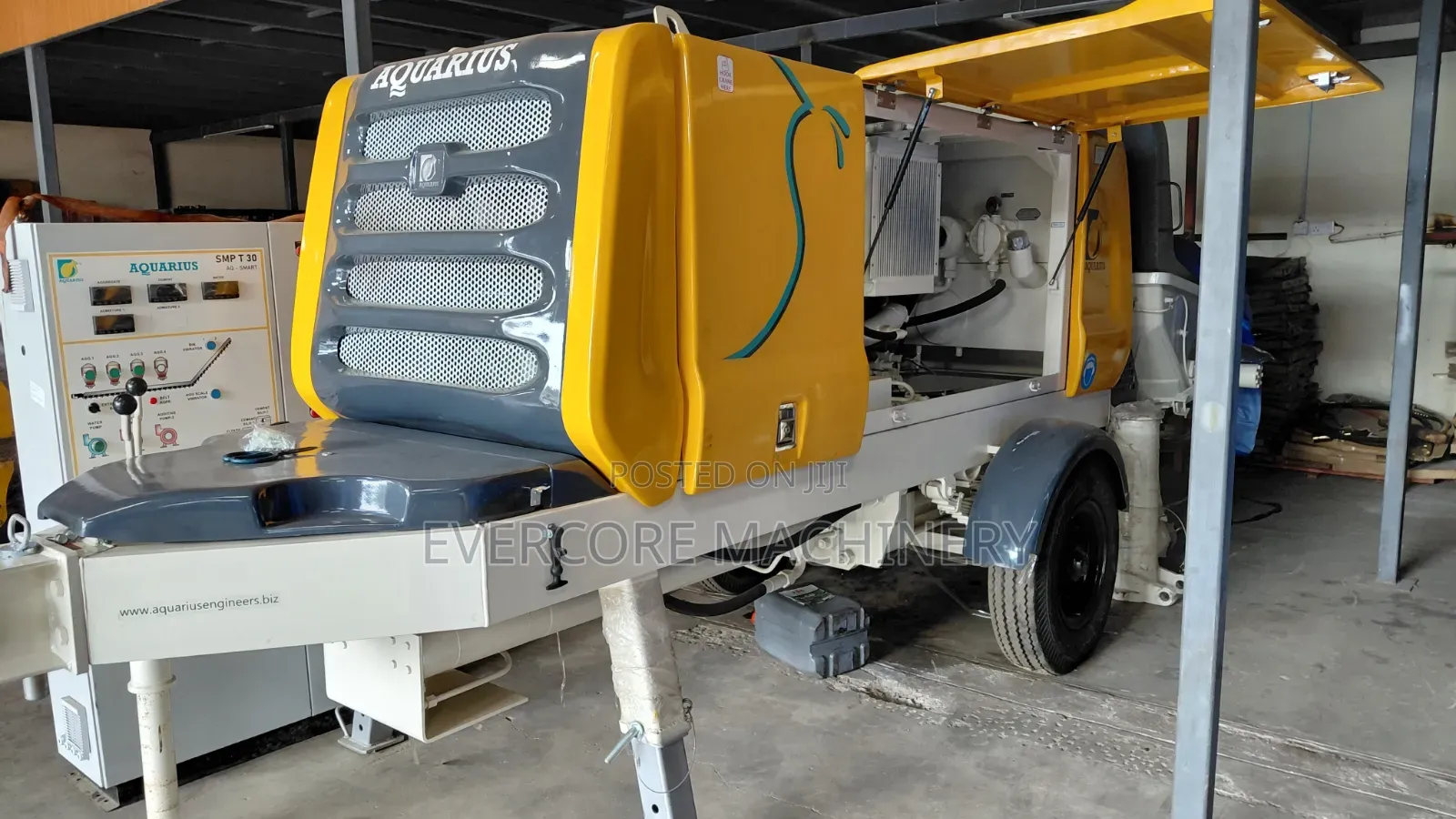 Diesel Powered Aquarius Concrete Pumping Equipment.