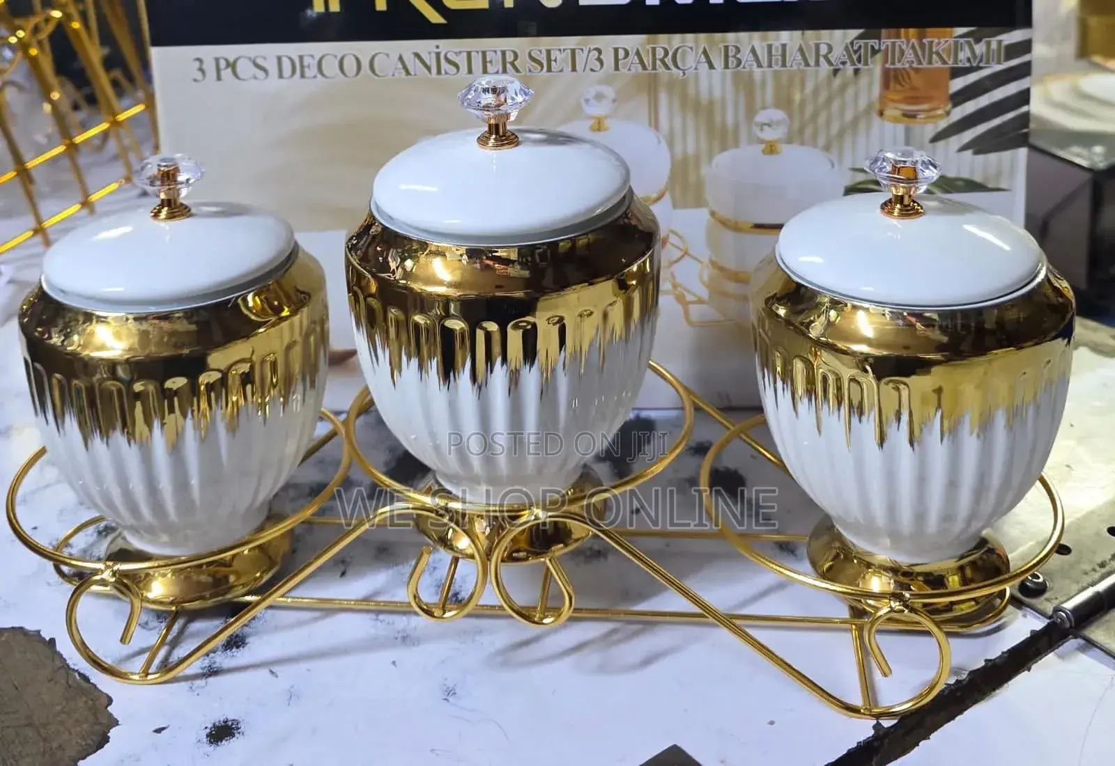 3 PCS Deco Canister, 1ltr Each.