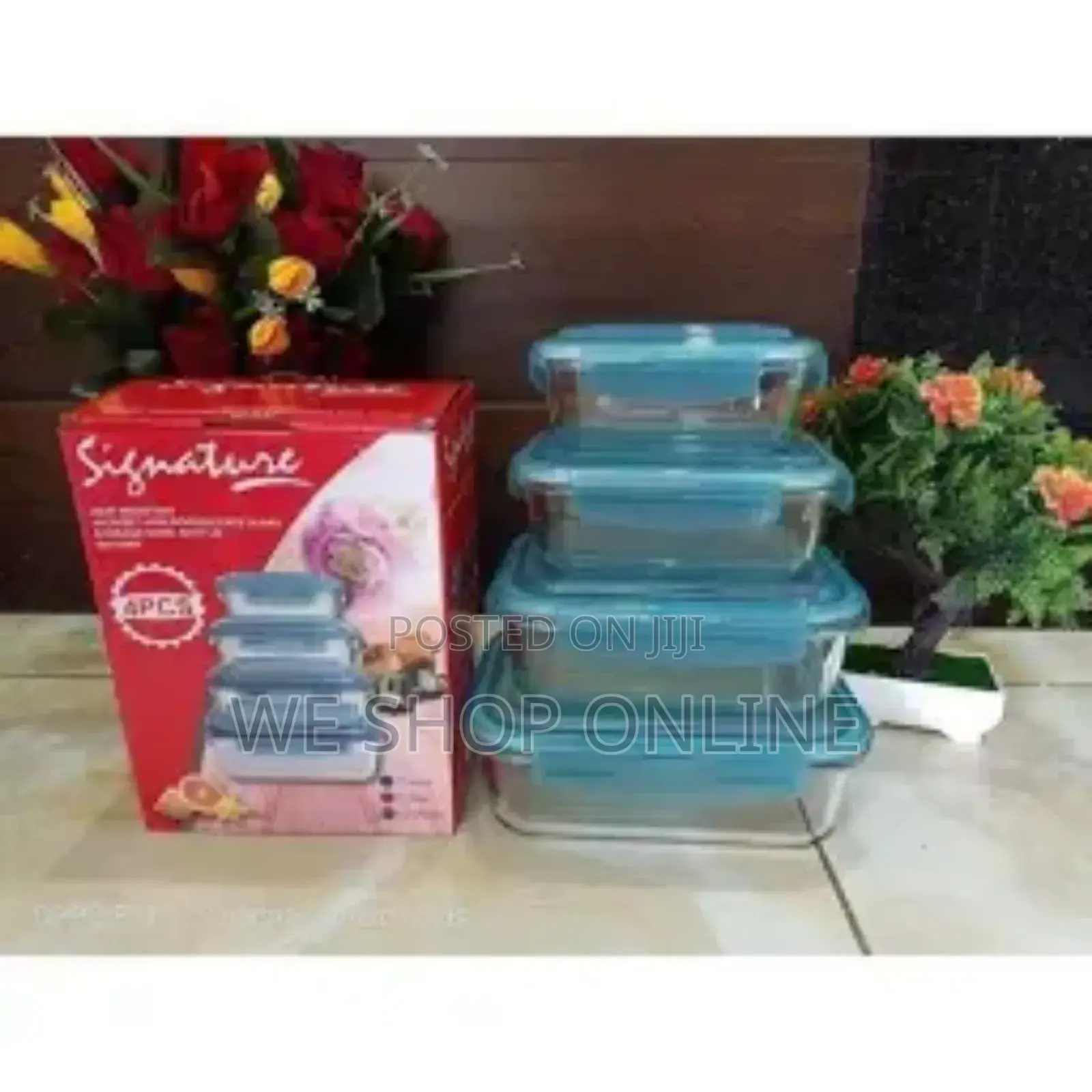 Signature 4pcs Borosilicate Glass Food Containers/ Food Storage Set