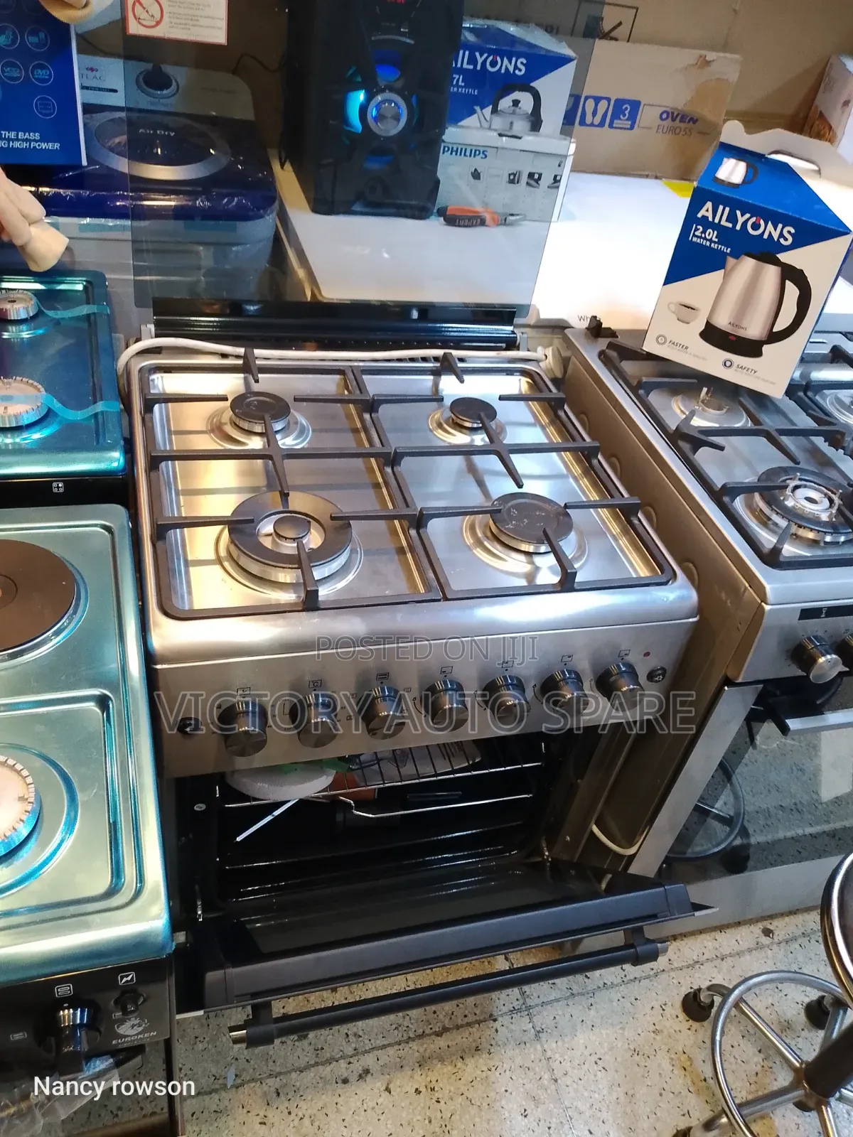 Silver All Gas With Electric Oven