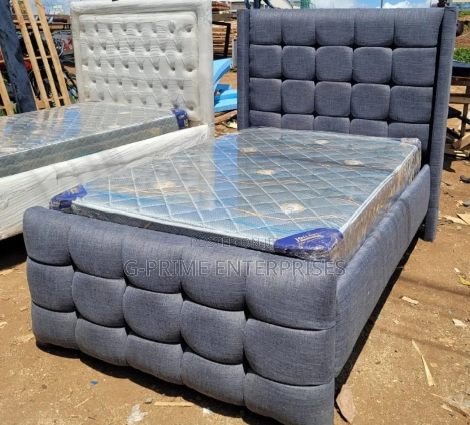 Chester Gray Bed With Mattress