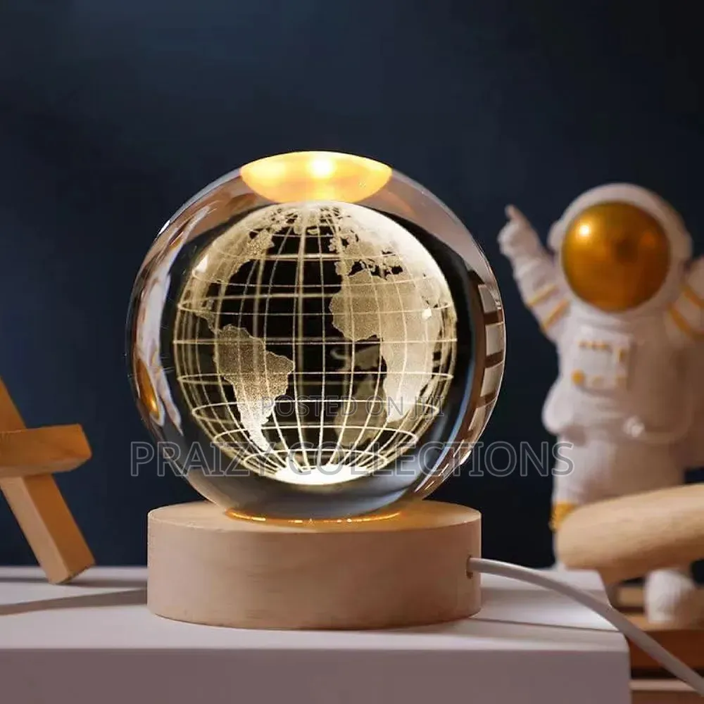 3d Earth Crystal Led Globe Decorball Night Lamp -Astronomy Space Gifts