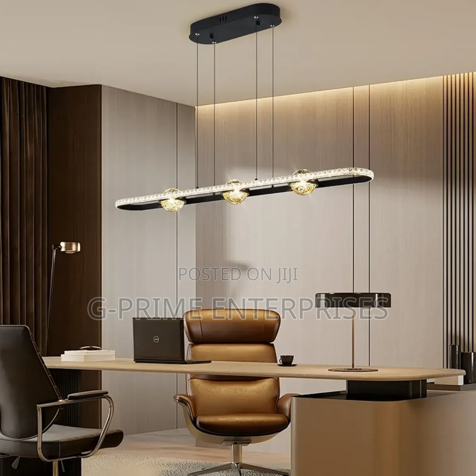 Crystal Linear Globe Chandelier Light
