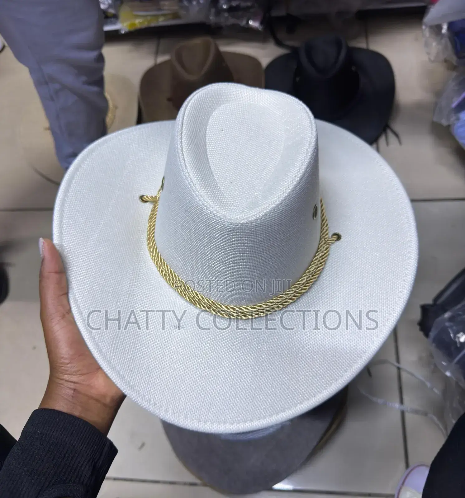 White Unisex Cowboy Hats Cowgirl Hats