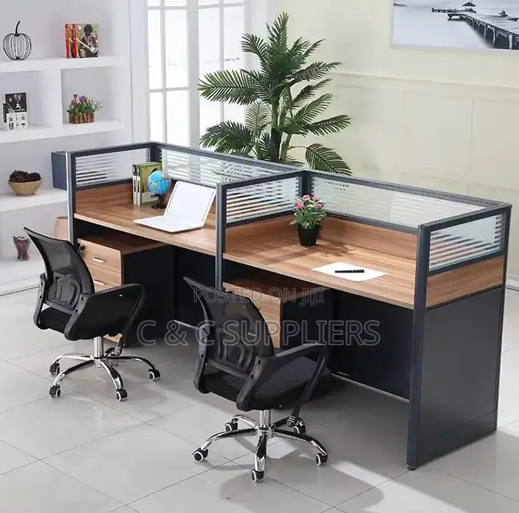 2-Way Brown Office Workstation