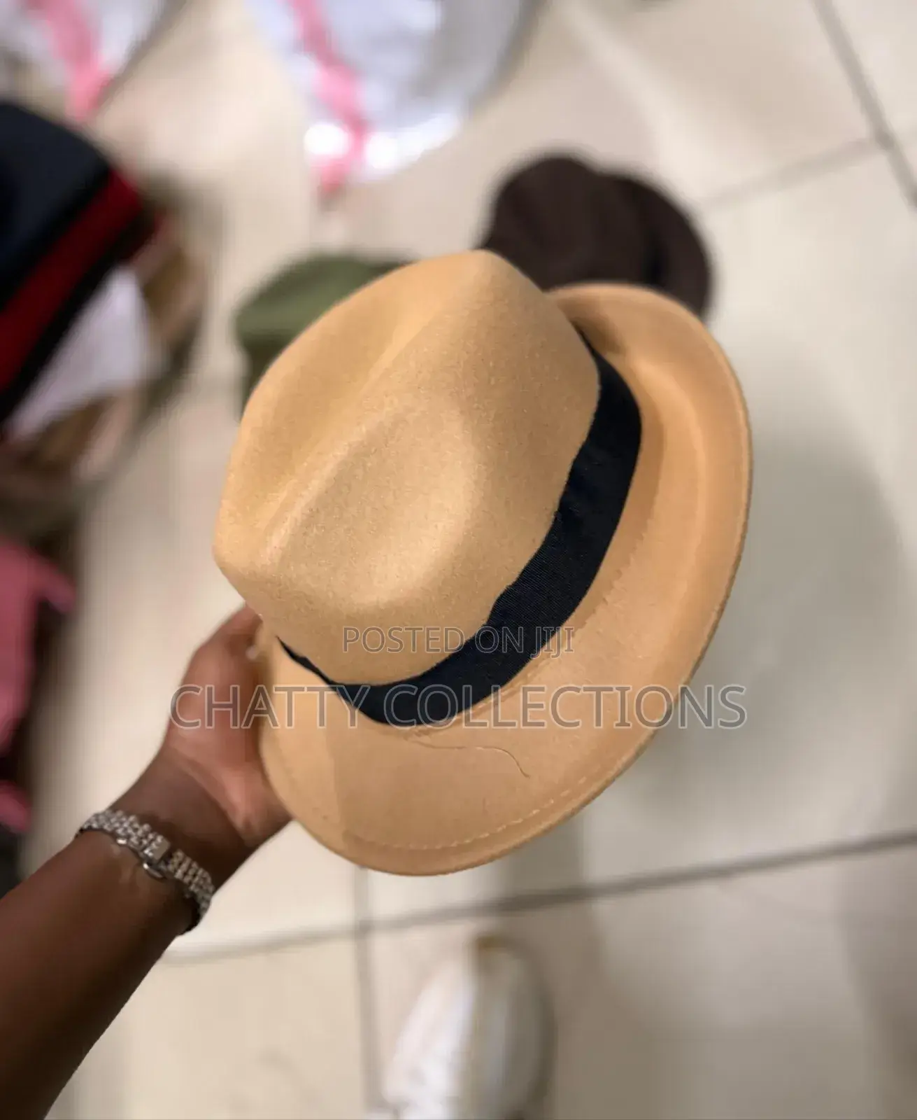 Light Brown Small Brim Fedora Hats for Adults and Kids