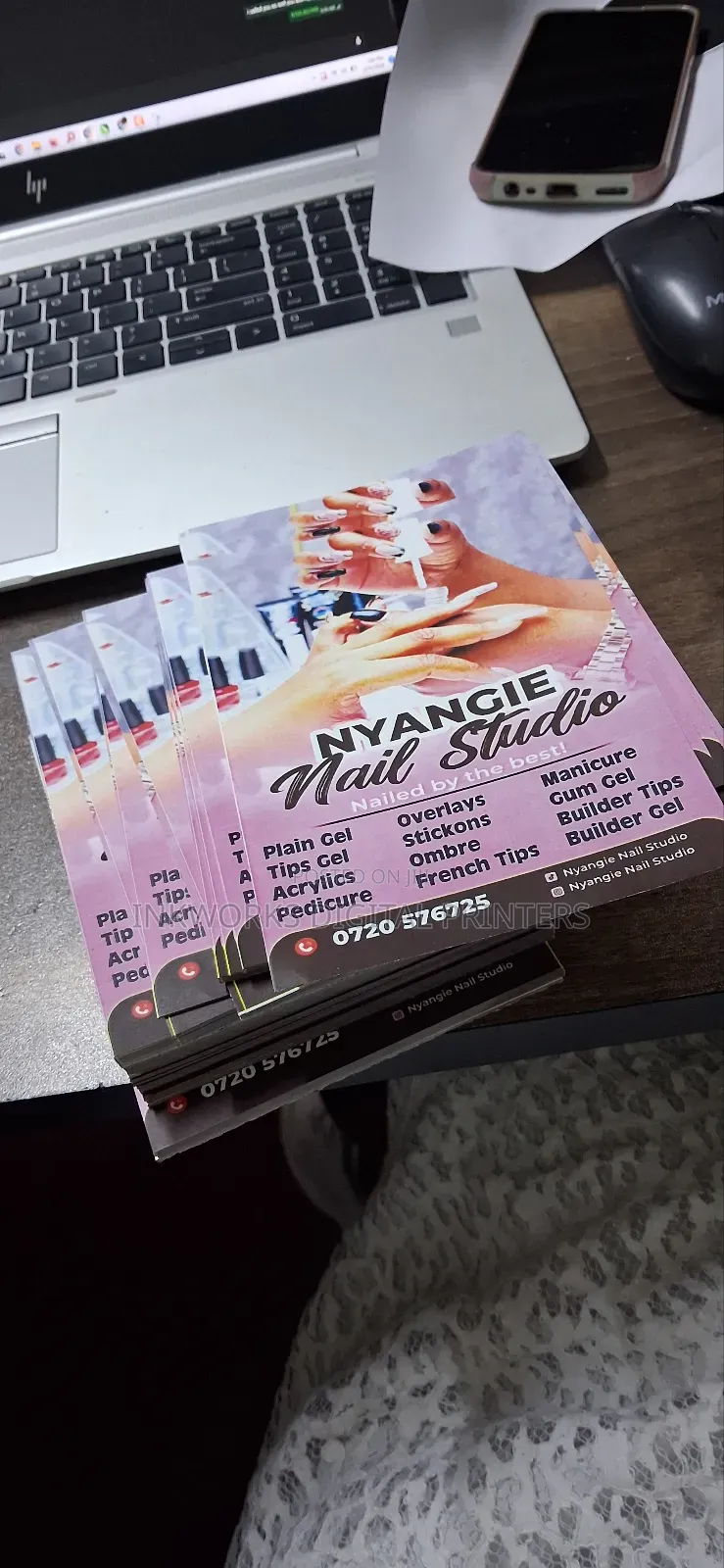 Premium A6 Business Flyers – Perfect for Nail Studios