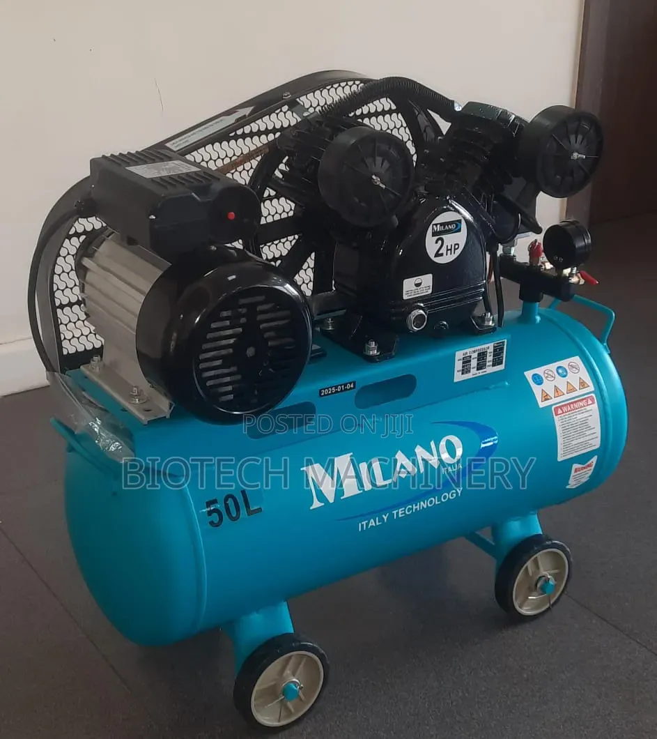 50l Belt Driven Milano Compressor With Twin Cylinder