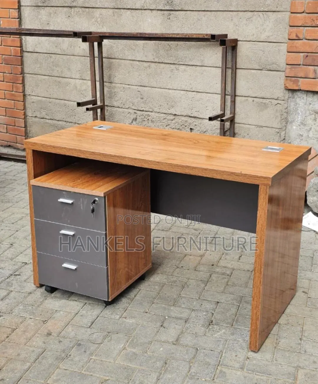 Office Desk With Side Drawers Modern Workstation